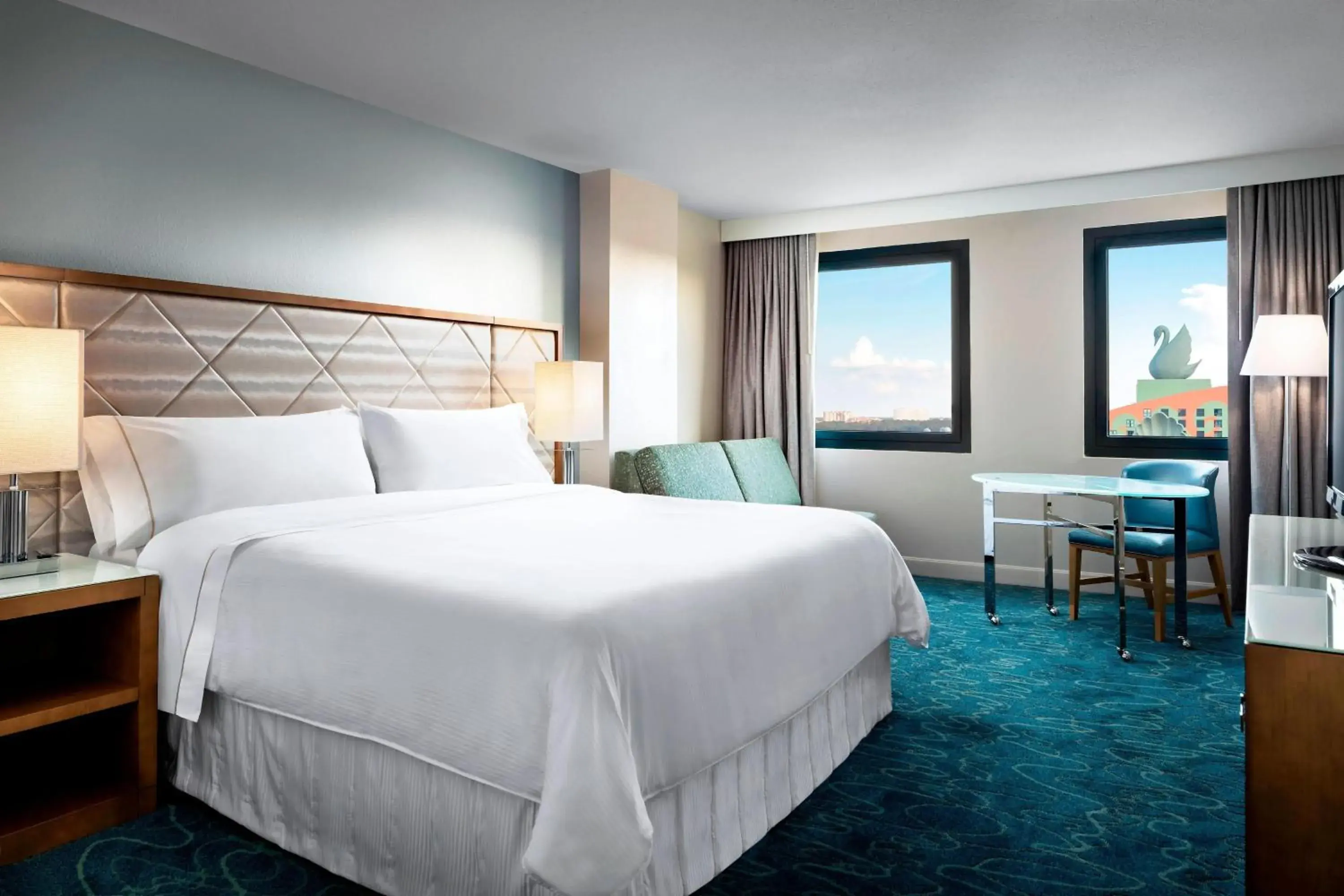 Guest room, 1 King, Resort view (Includes Early Entry To Disney Theme Parks) in Walt Disney World Dolphin Guest room, 1 King, Resort view (Includes Early Entry To Disney Theme Parks) in Walt Disney World Dolphin