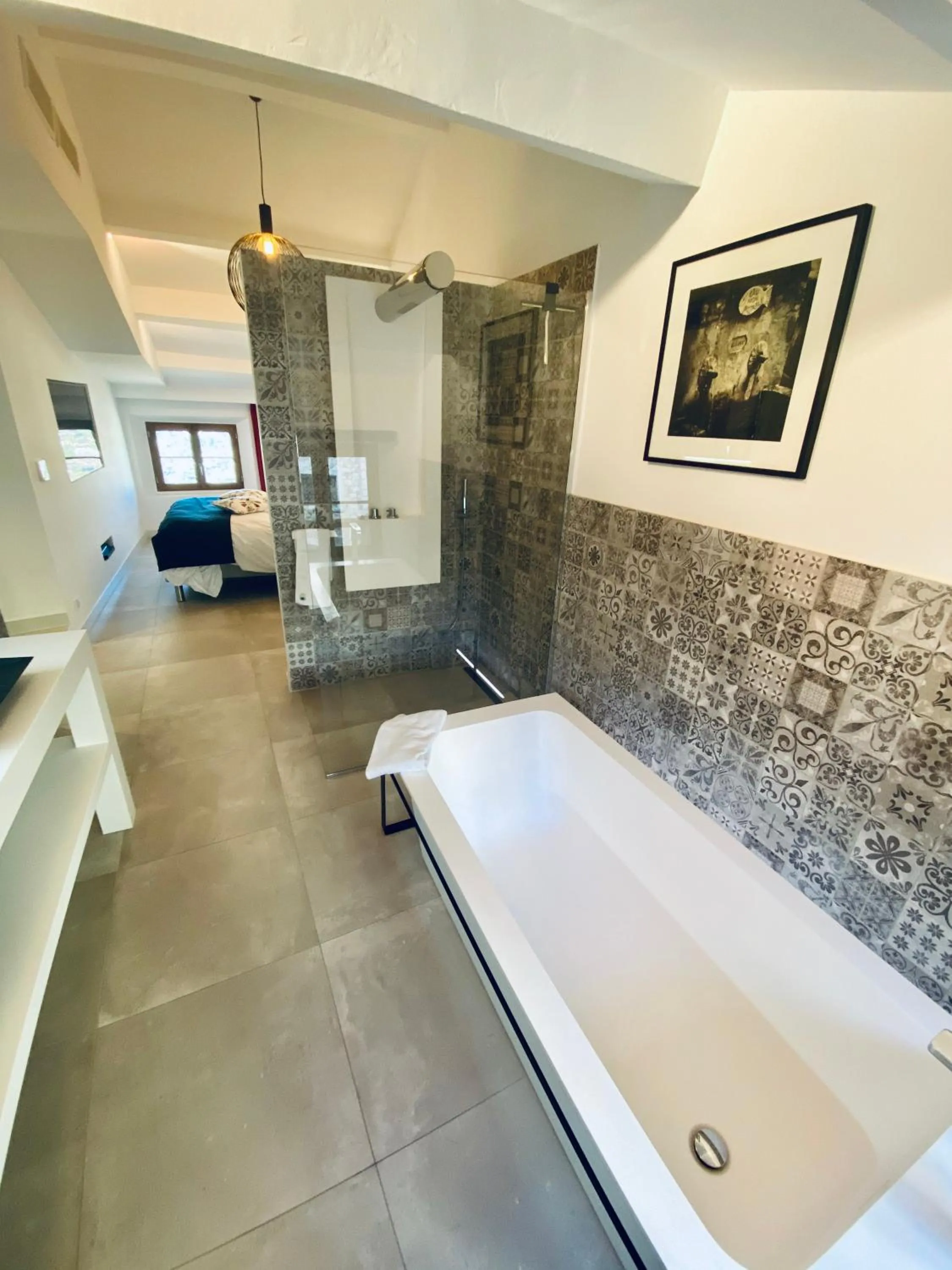 Bathroom in Hostellerie de la fontaine