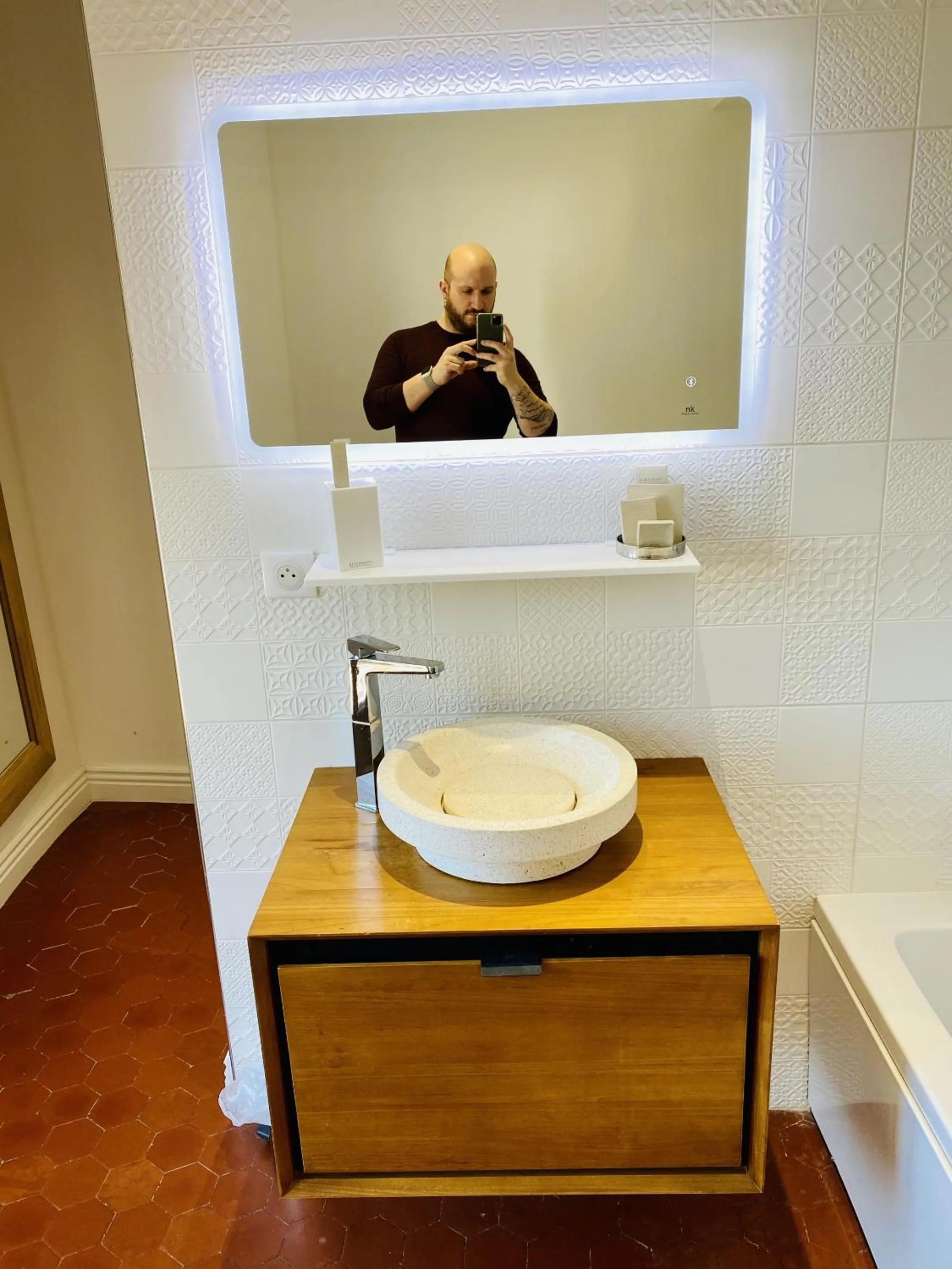 Bathroom in Hostellerie de la fontaine