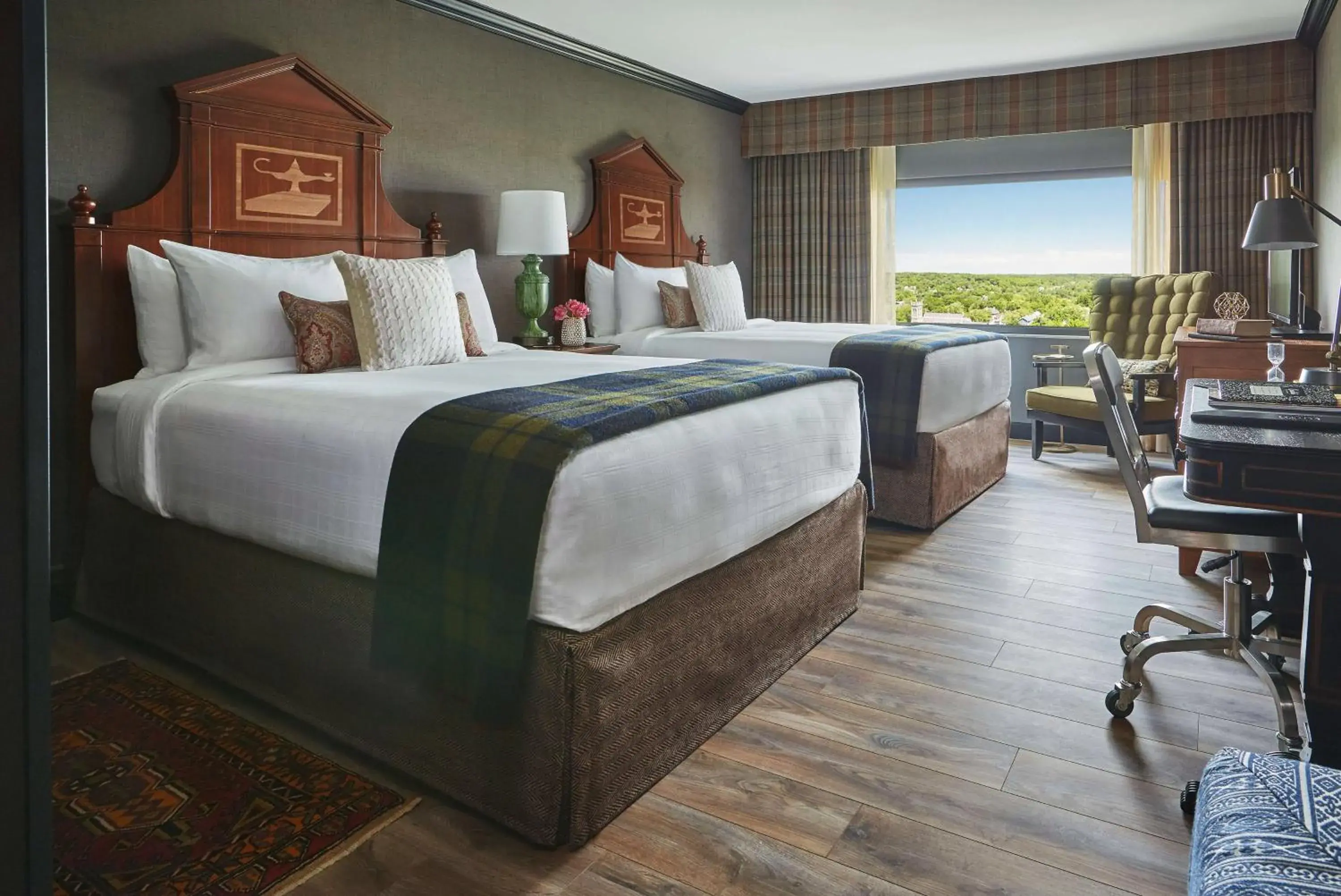 Graduate Queen Room with Two Queen Beds in Graduate by Hilton Ann Arbor Graduate Queen Room with Two Queen Beds in Graduate by Hilton Ann Arbor