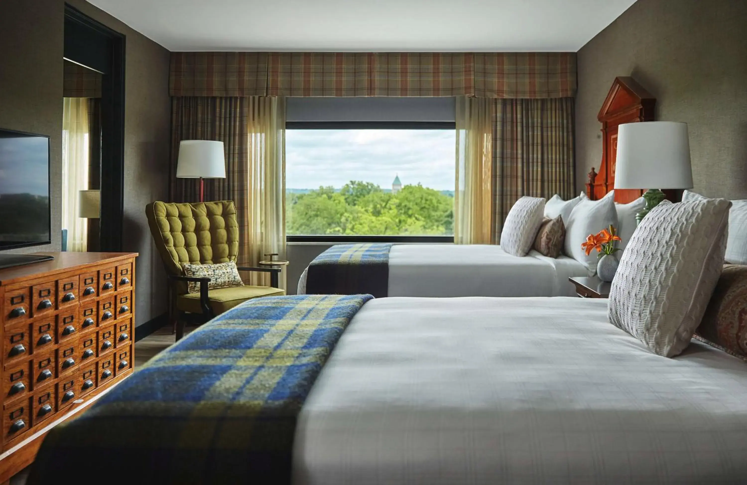 Graduate Queen Suite with Two Queen Beds in Graduate by Hilton Ann Arbor Graduate Queen Suite with Two Queen Beds in Graduate by Hilton Ann Arbor