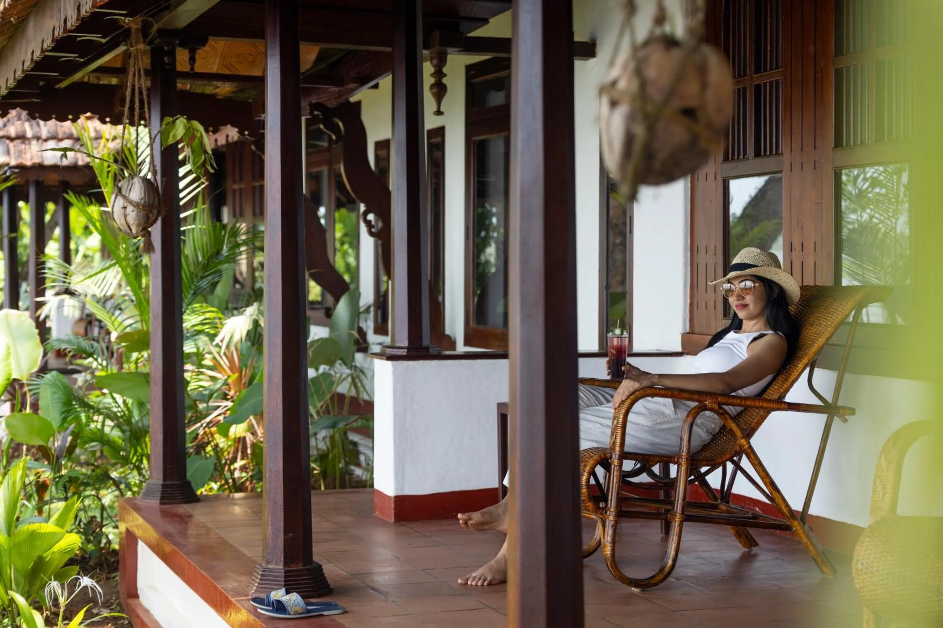 Seating area in Coconut Lagoon Kumarakom - A CGH Earth Experience