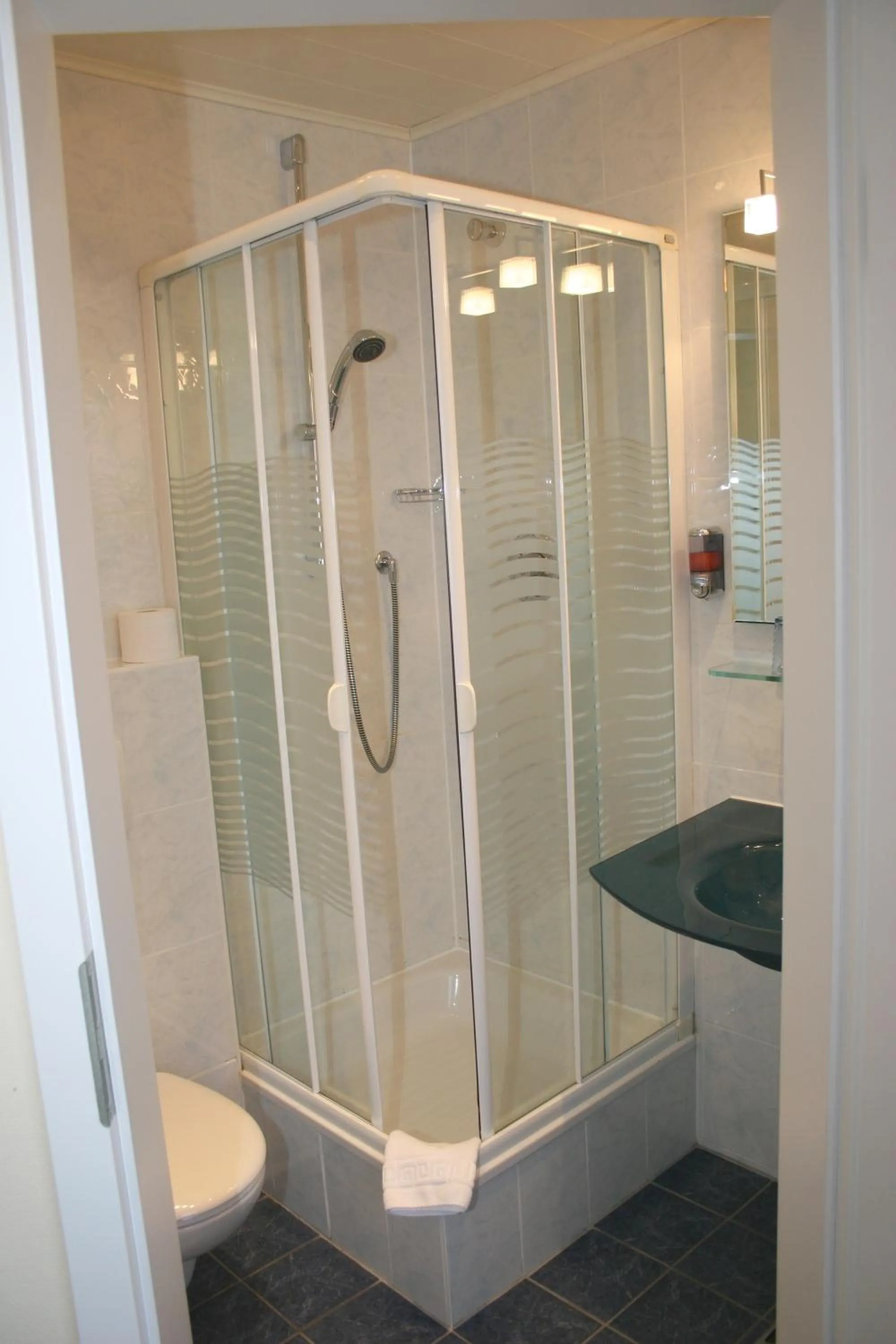 Shower in Hotel bei Liebe's