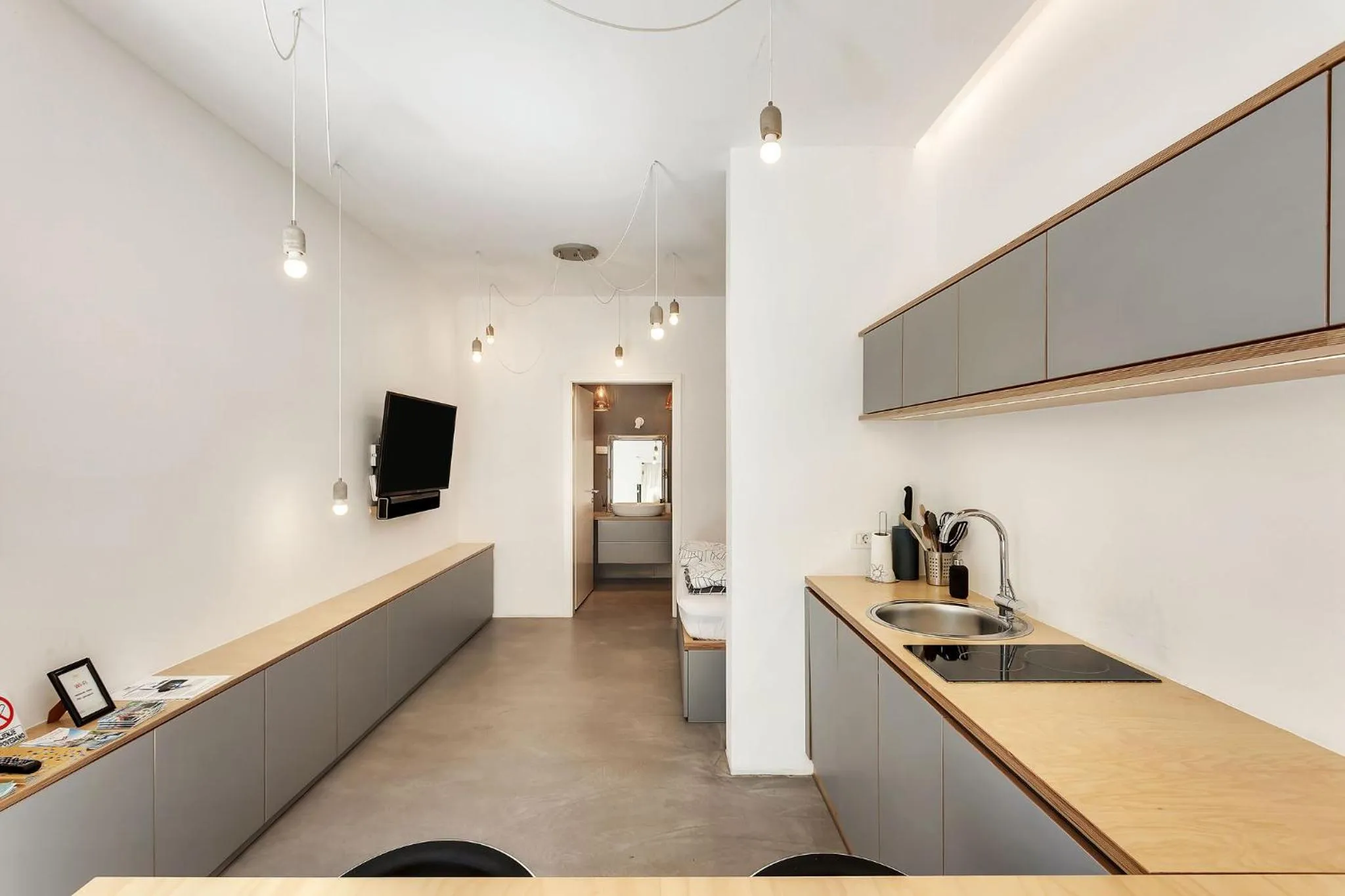 kitchen in Pekarna apartments