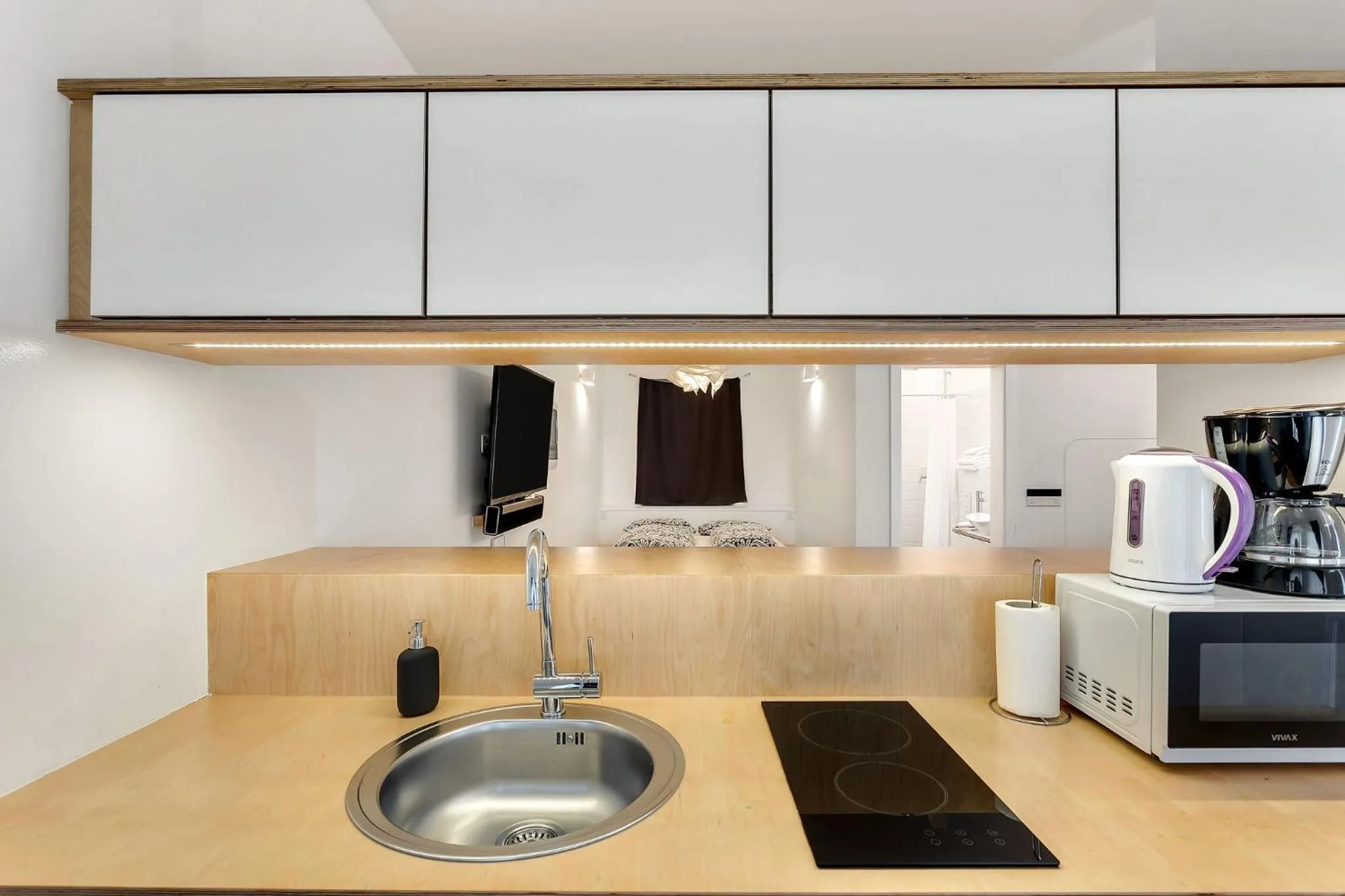 kitchen in Pekarna apartments