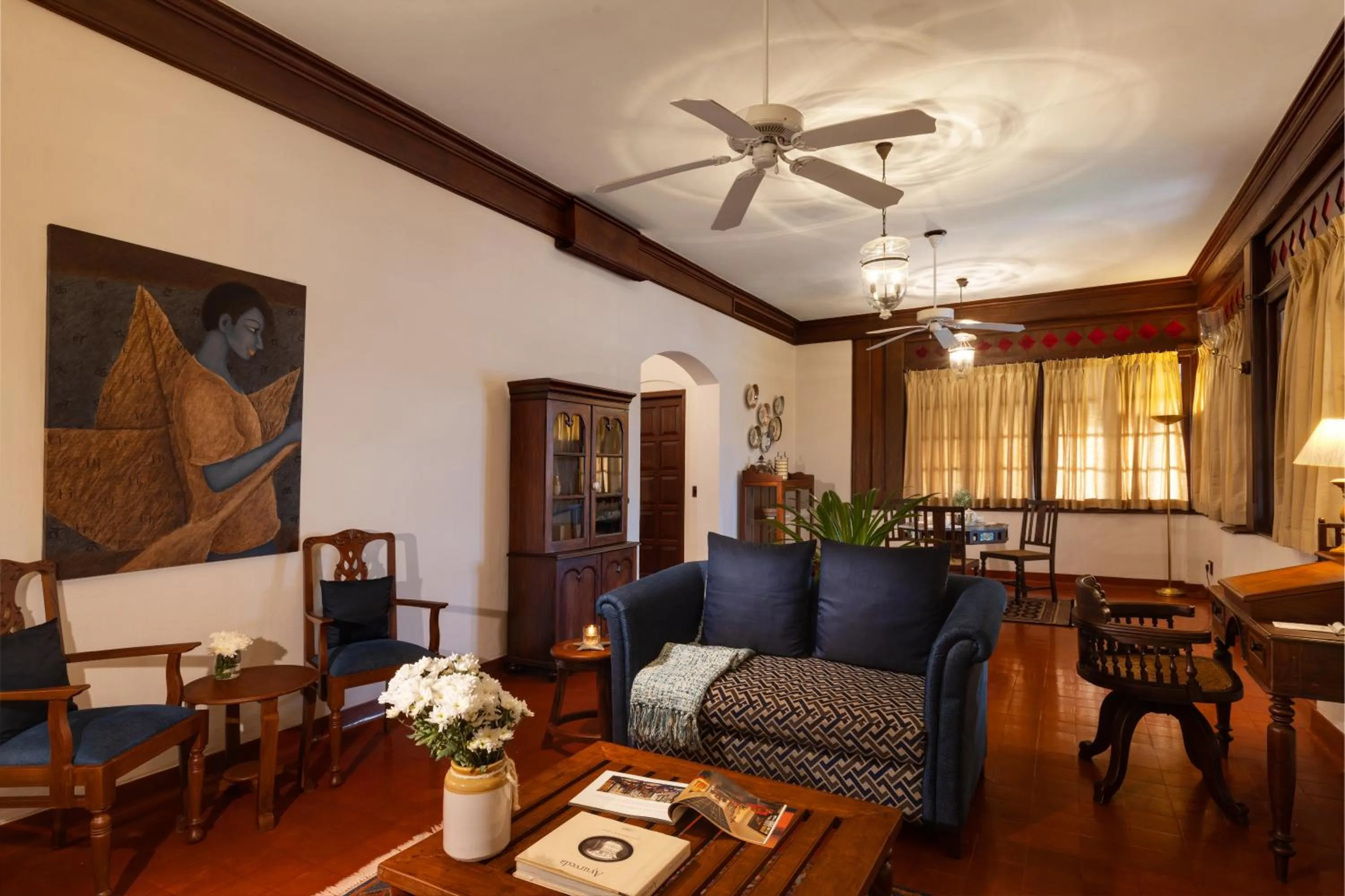 Living room in Brunton Boatyard - A CGH Earth Experience