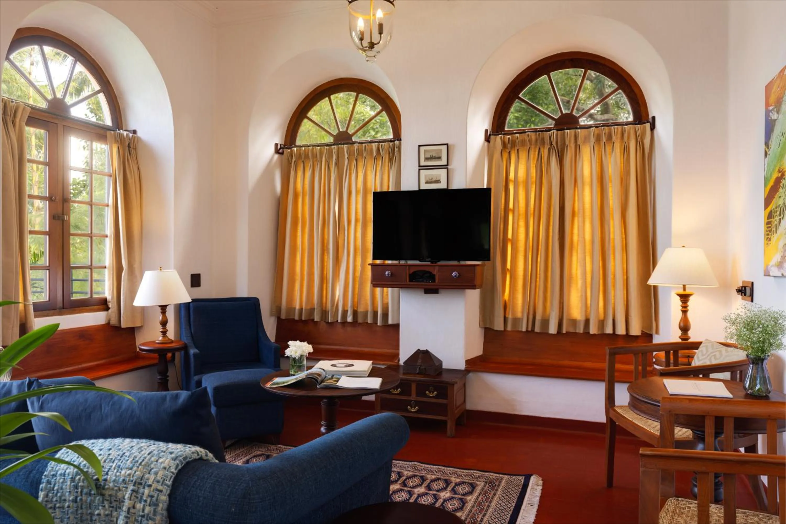 Living room in Brunton Boatyard - A CGH Earth Experience