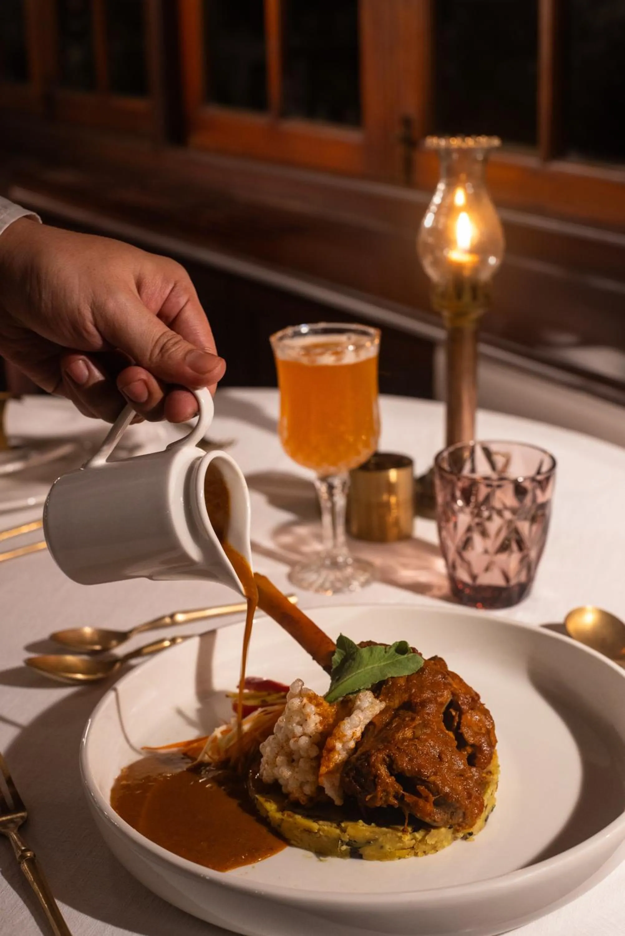 Food in Brunton Boatyard - A CGH Earth Experience