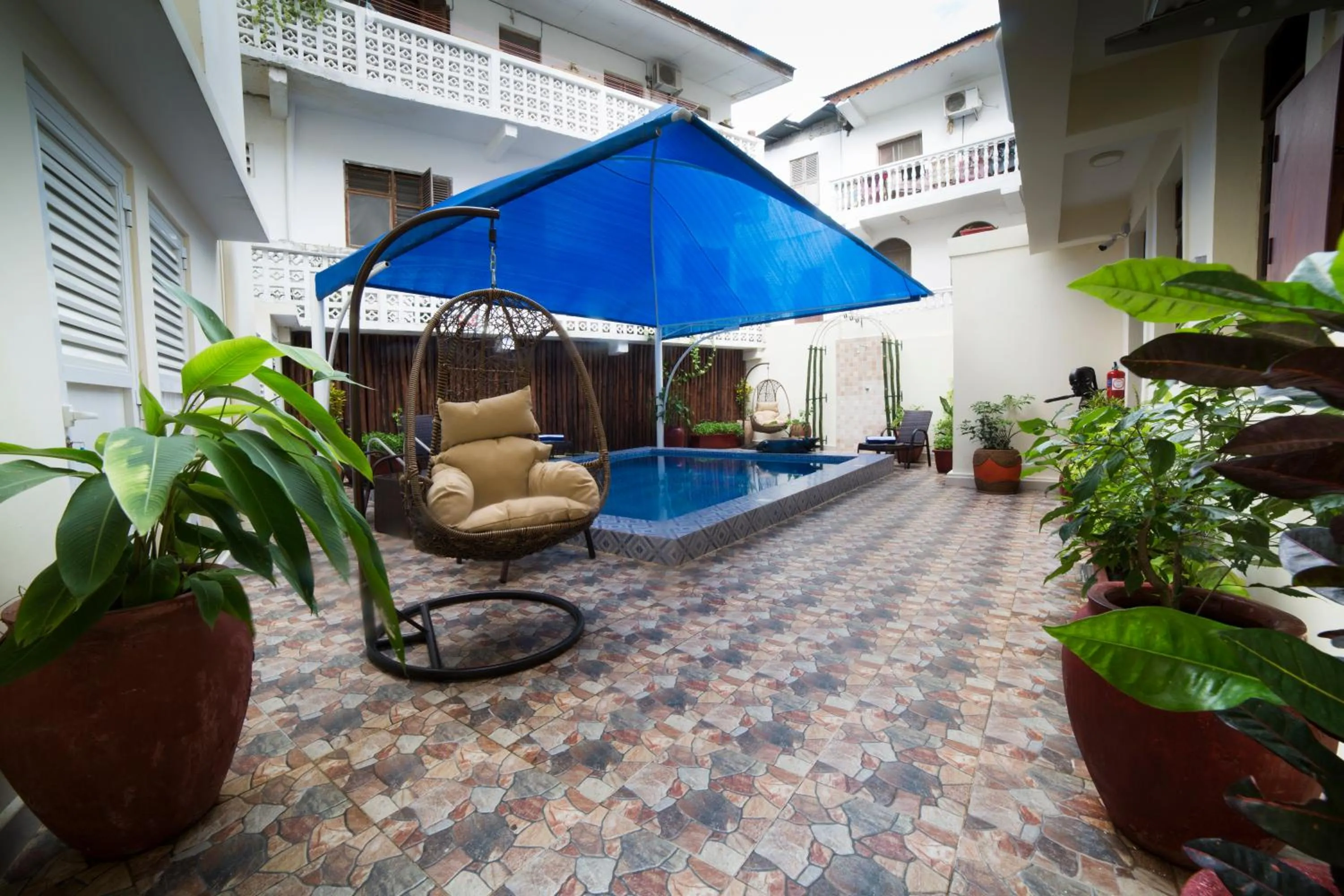 Pool view in Spice Palace Hotel