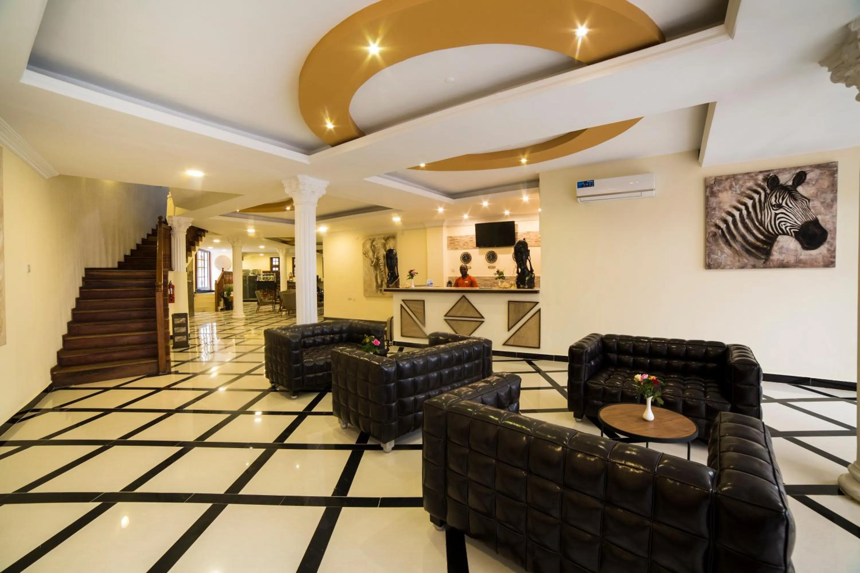 Seating area in Spice Palace Hotel