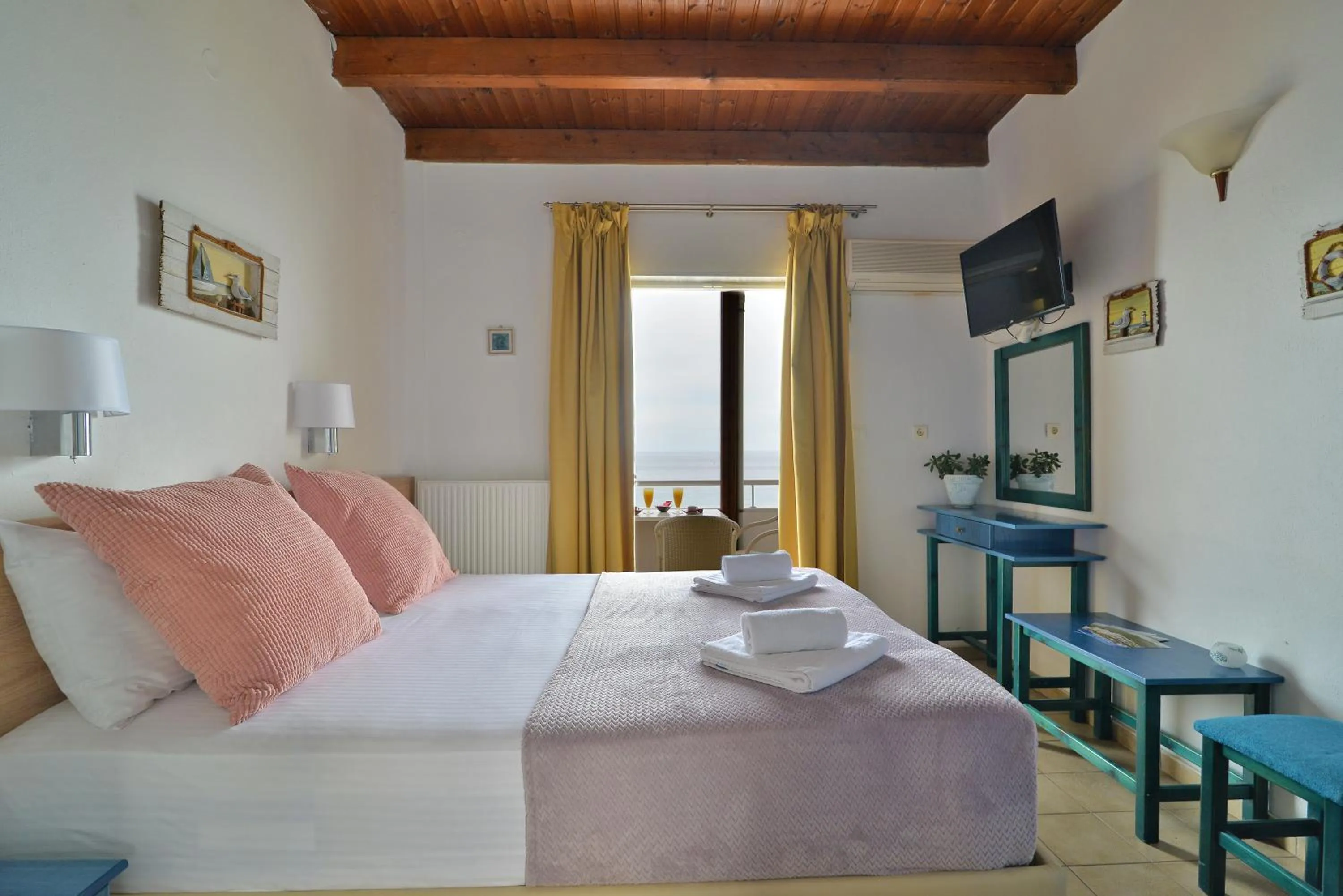 View (from property/room), Bed in Nefeli Apartments