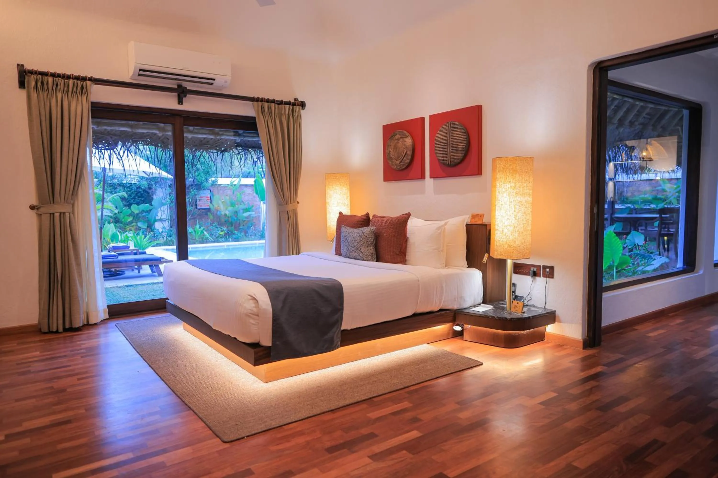 Bed in Marari Beach Resort Alleppey - A CGH Earth Experience