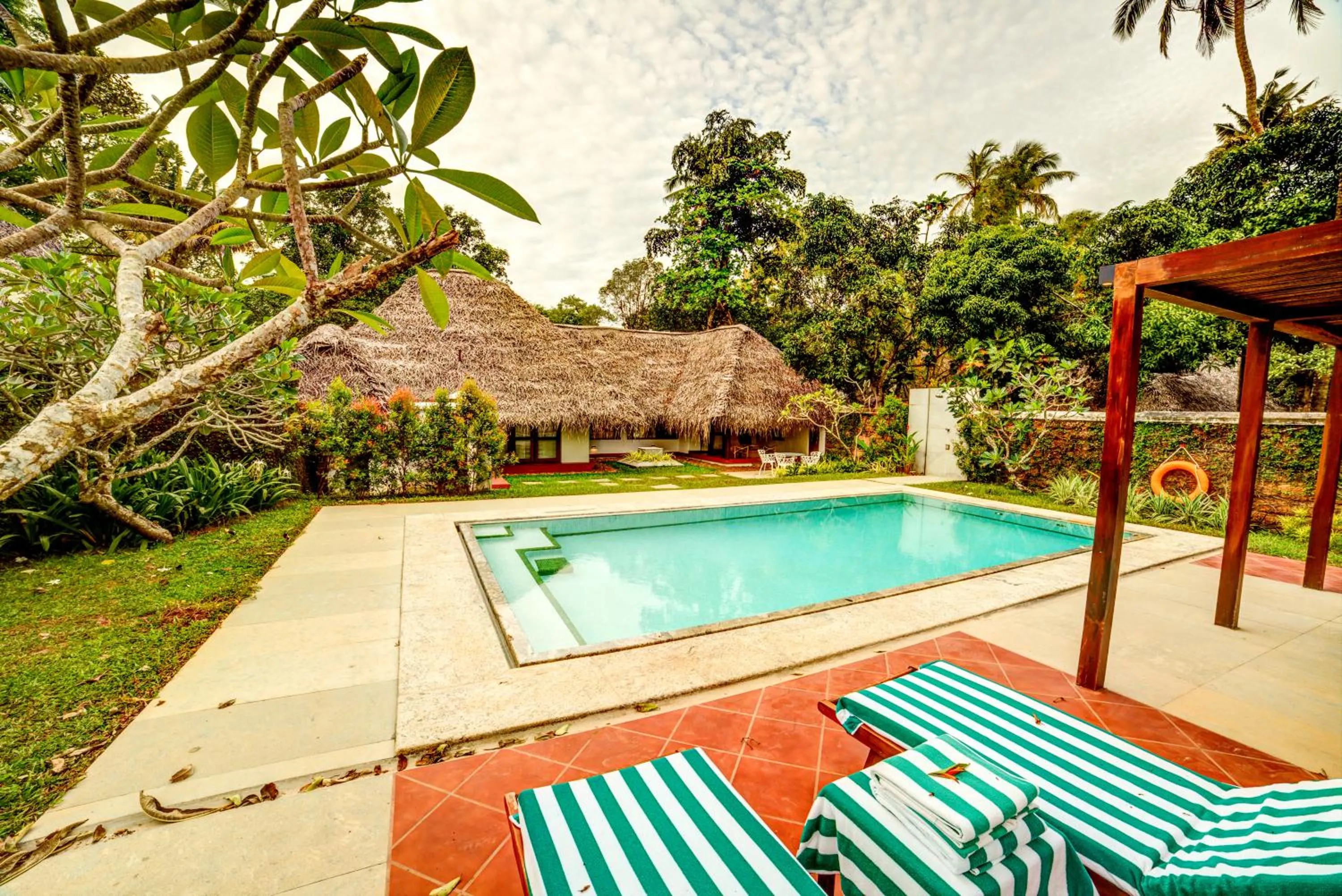 Pool view in Marari Beach Resort Alleppey - A CGH Earth Experience