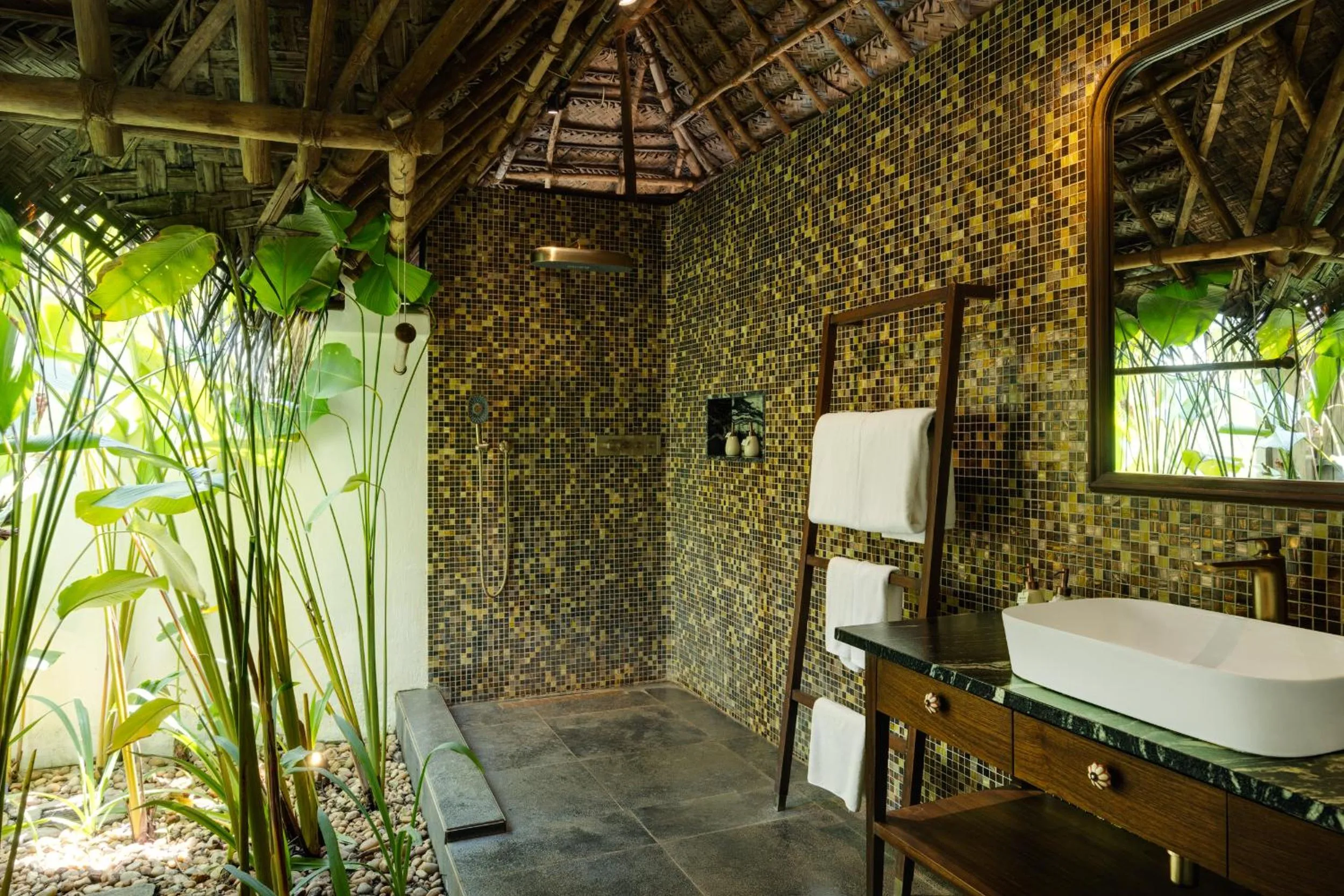 Bathroom in Marari Beach Resort Alleppey - A CGH Earth Experience