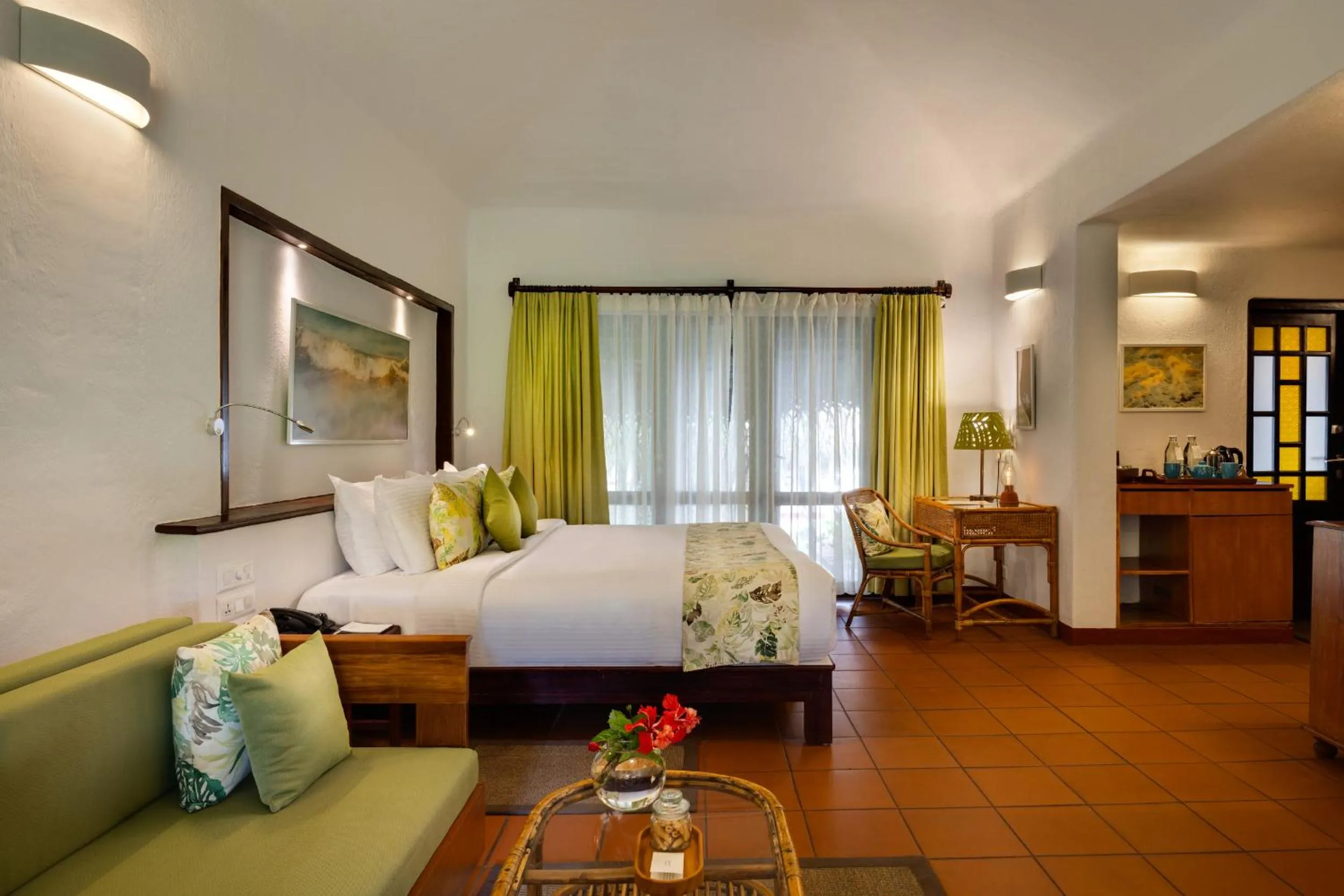 Bed in Marari Beach Resort Alleppey - A CGH Earth Experience