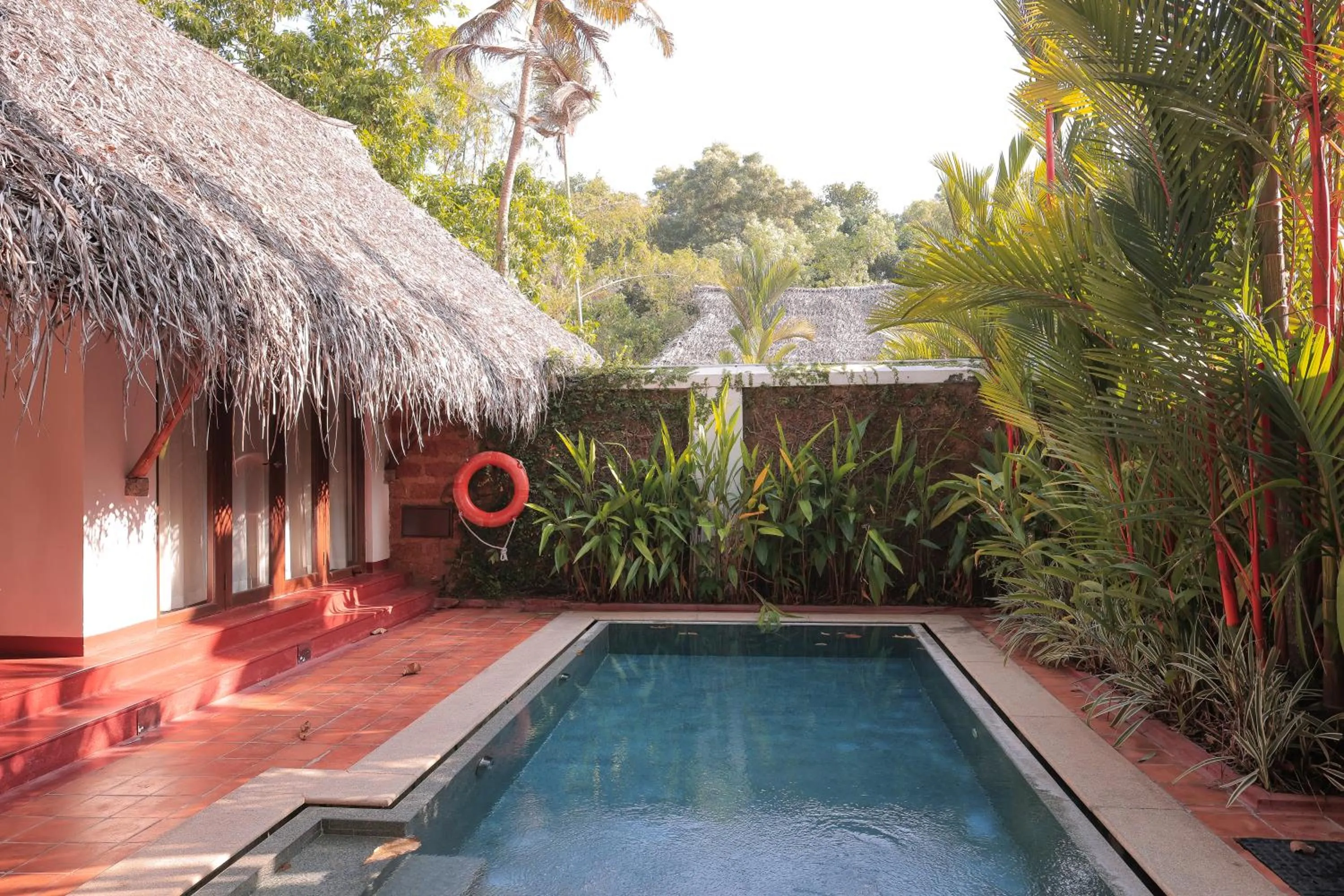 Pool view in Marari Beach Resort Alleppey - A CGH Earth Experience