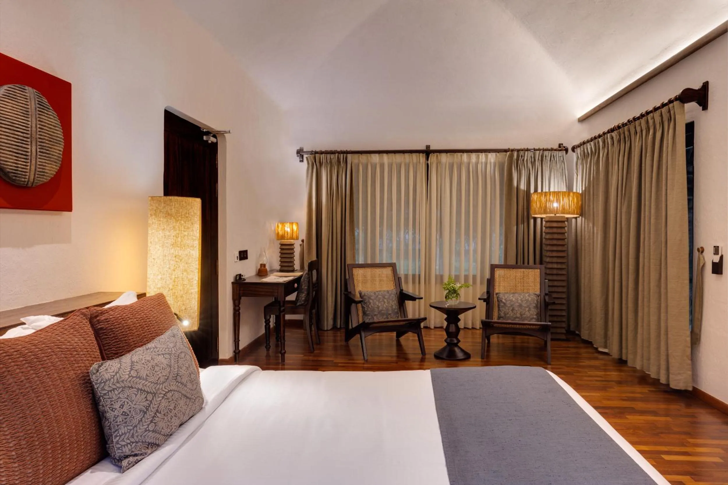 Bed in Marari Beach Resort Alleppey - A CGH Earth Experience