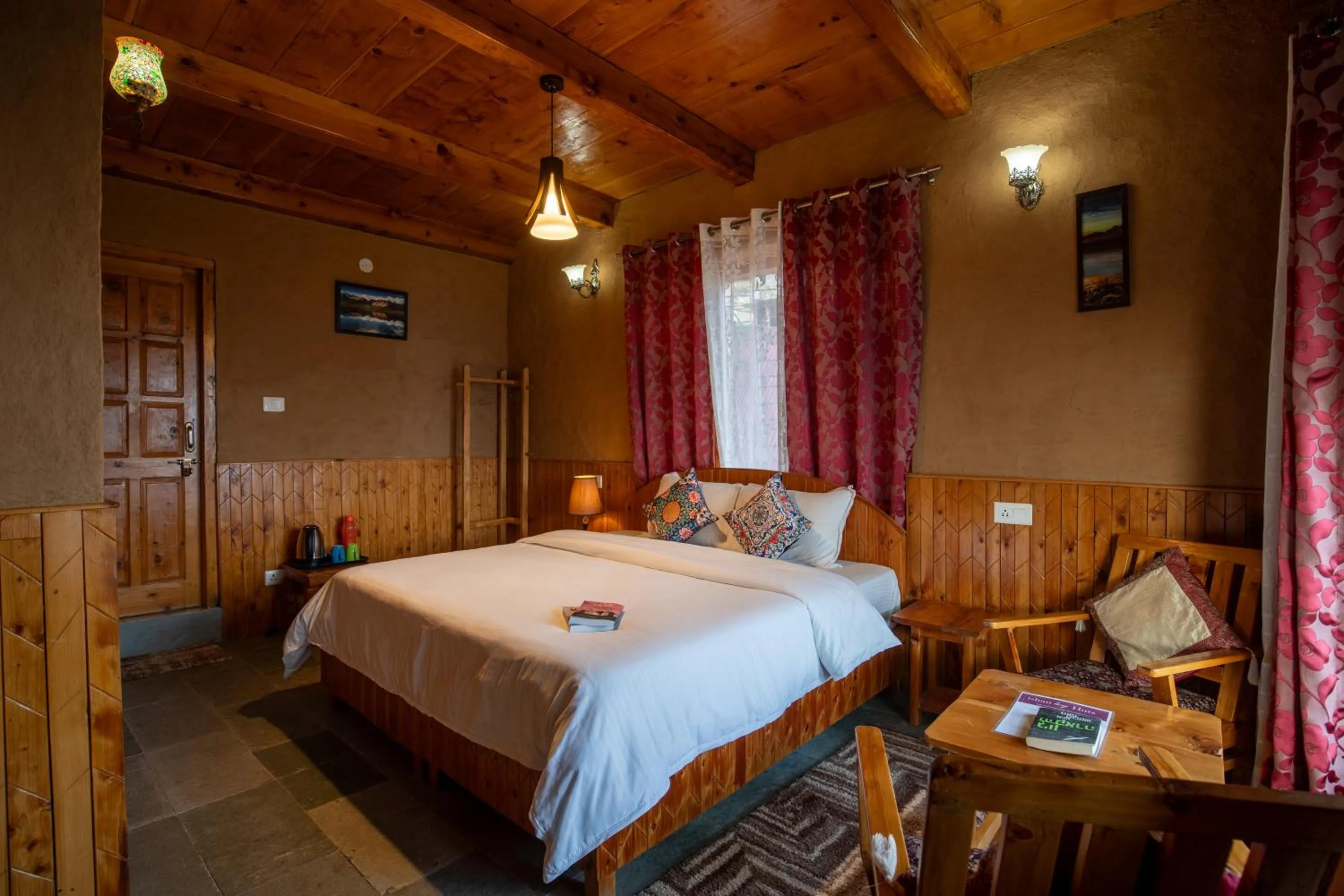 Photo of the whole room, Bed in Ishan Log Huts-A boutique home stay