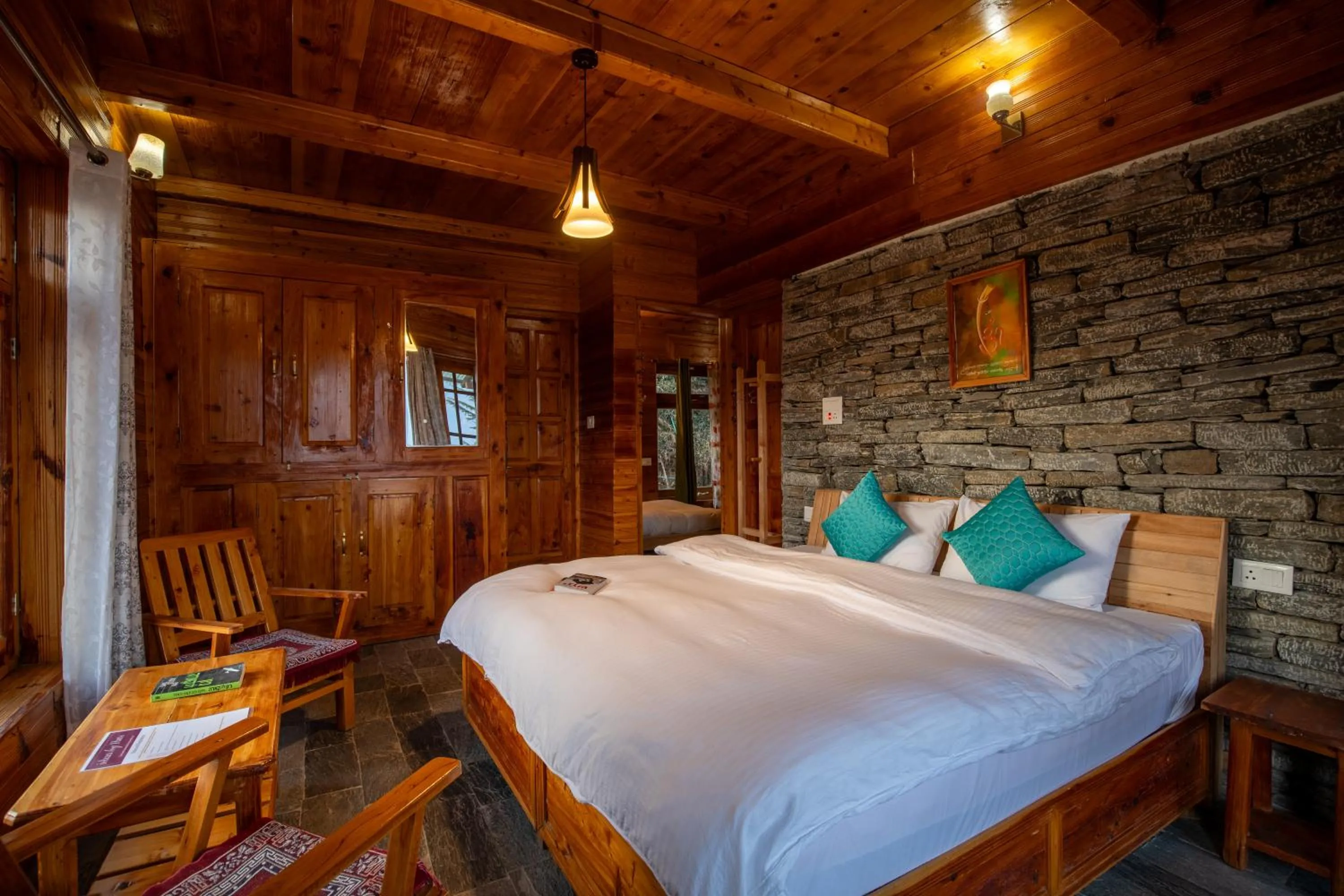 Bedroom, Bed in Ishan Log Huts-A boutique home stay