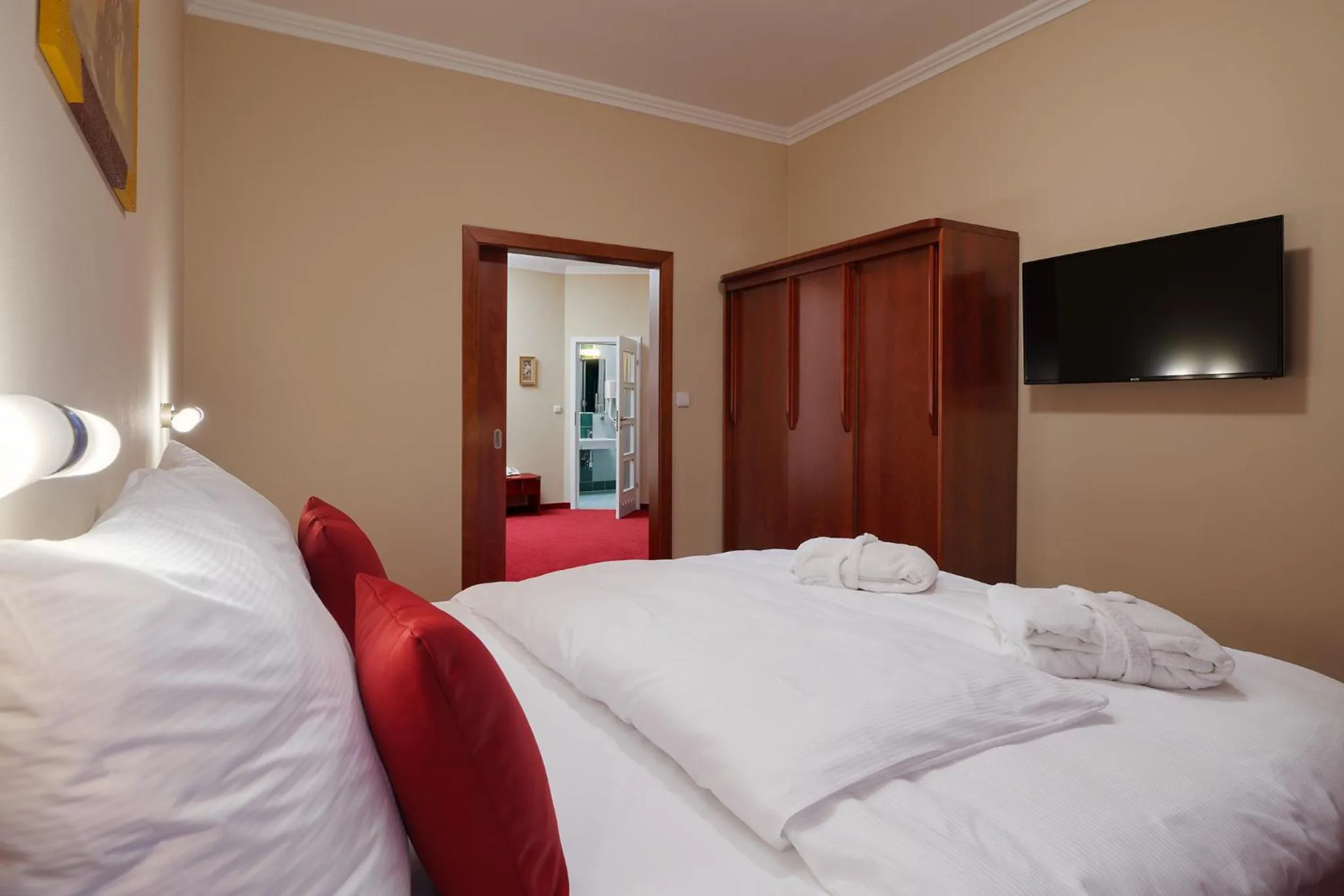 Bed in Wellness Hotel Lužan