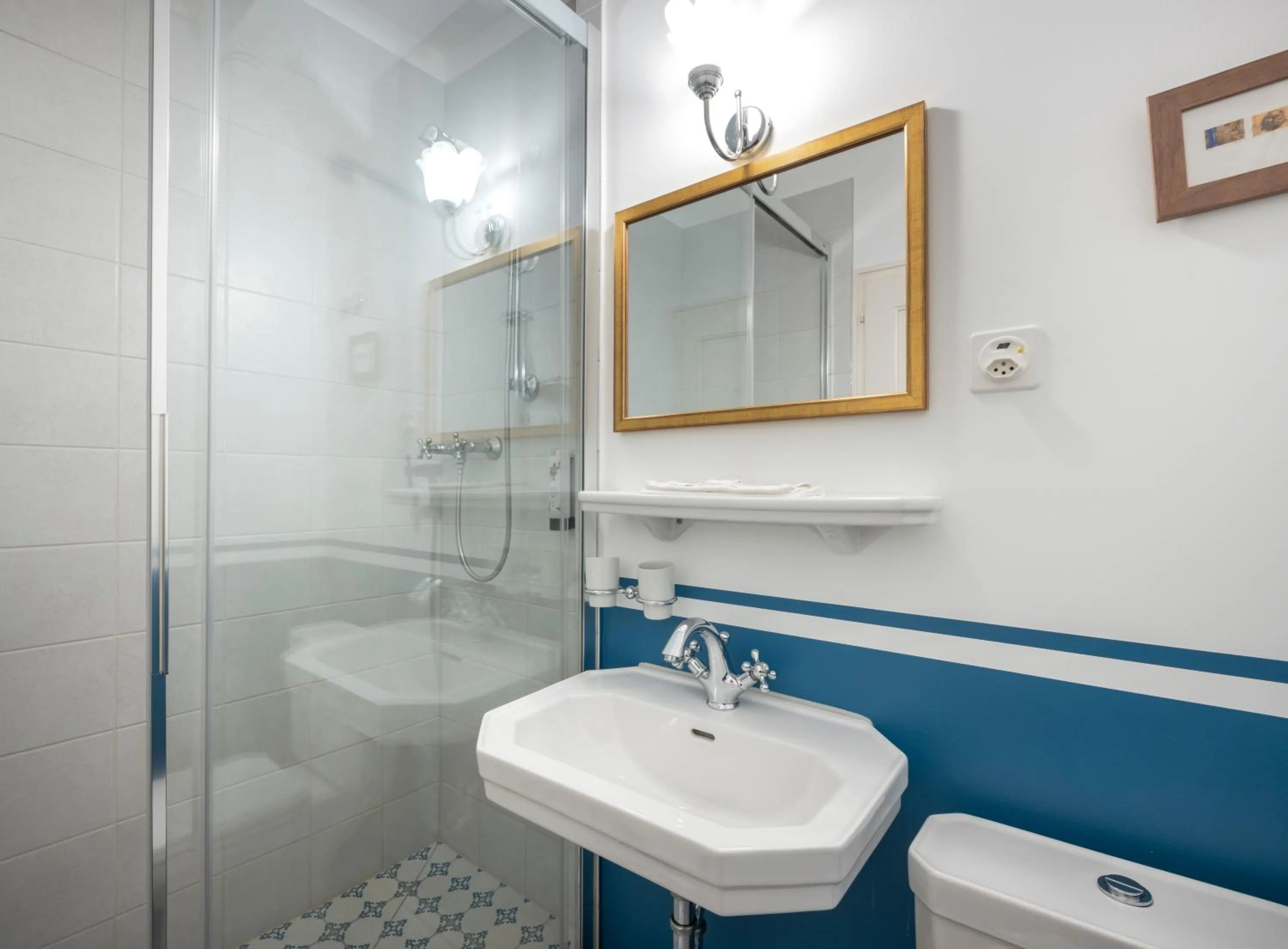 Shower in Swiss Historic Hotel Masson