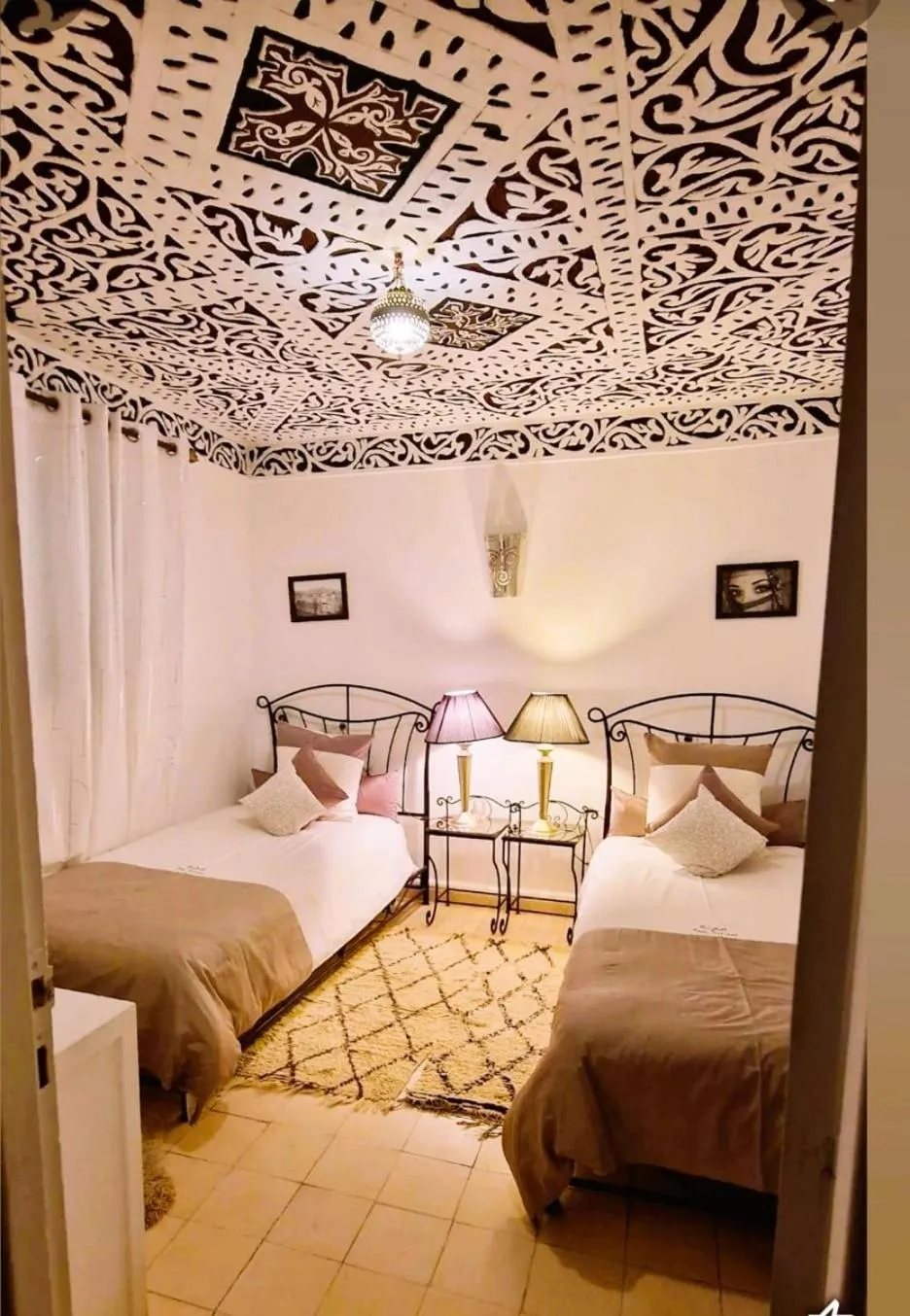 Bed in Riad Dar Sofian