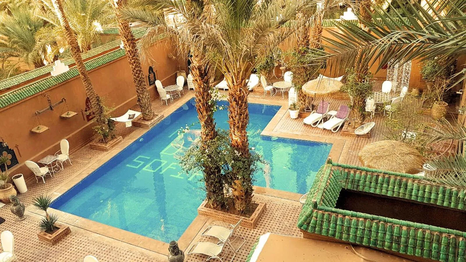 Pool view in Riad Dar Sofian