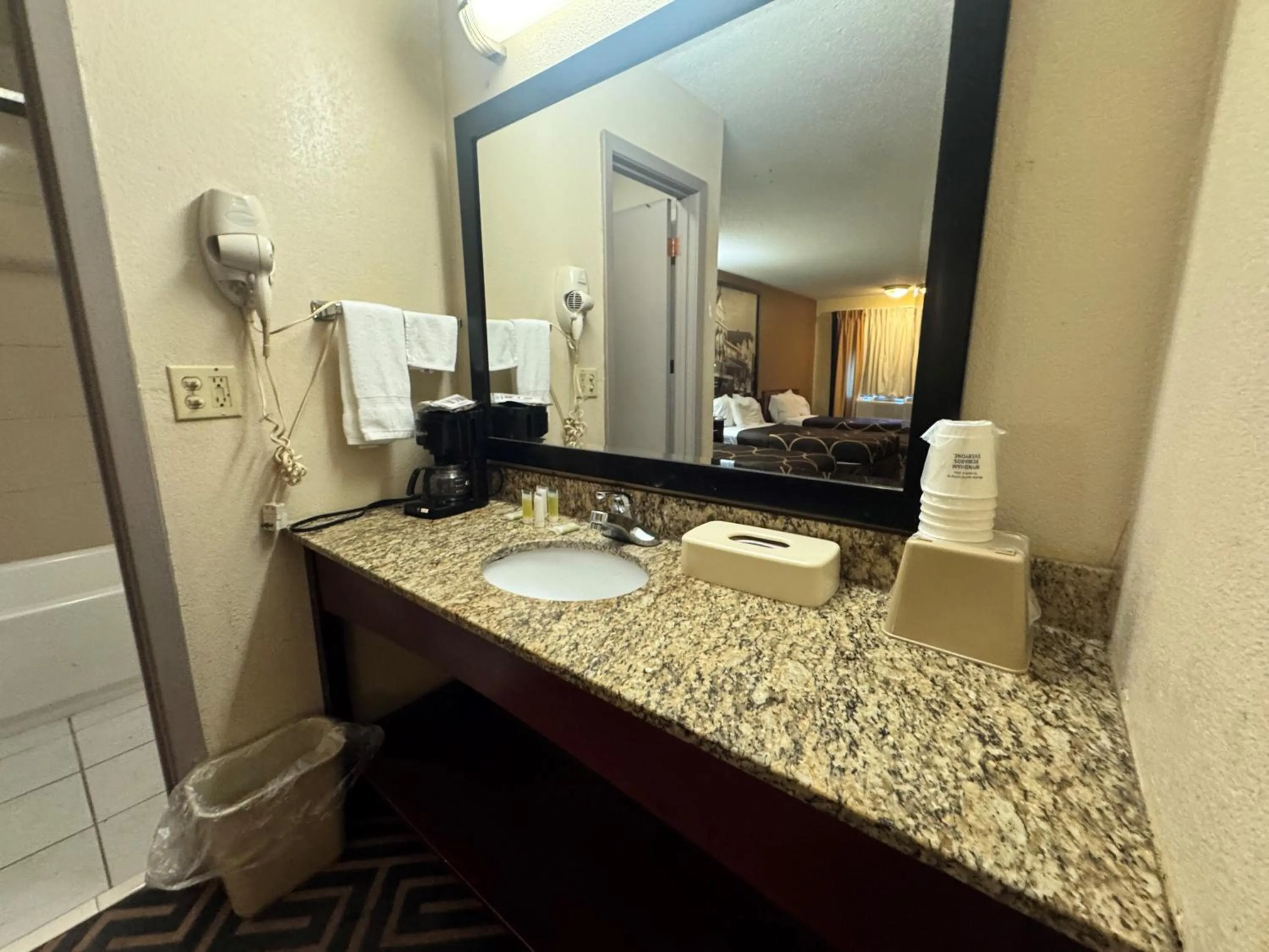 Bathroom in Super 8 by Wyndham Laurel
