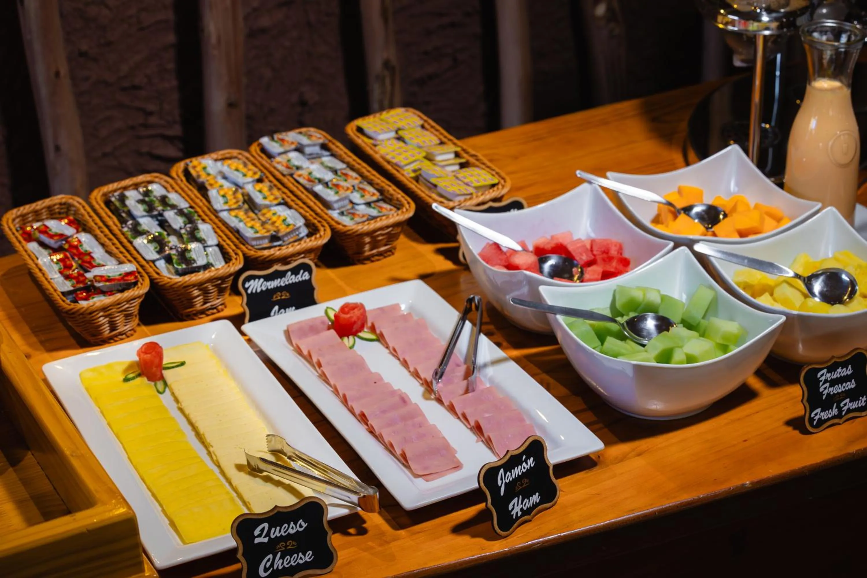 Buffet breakfast in Hacienda del Valle Sagrado
