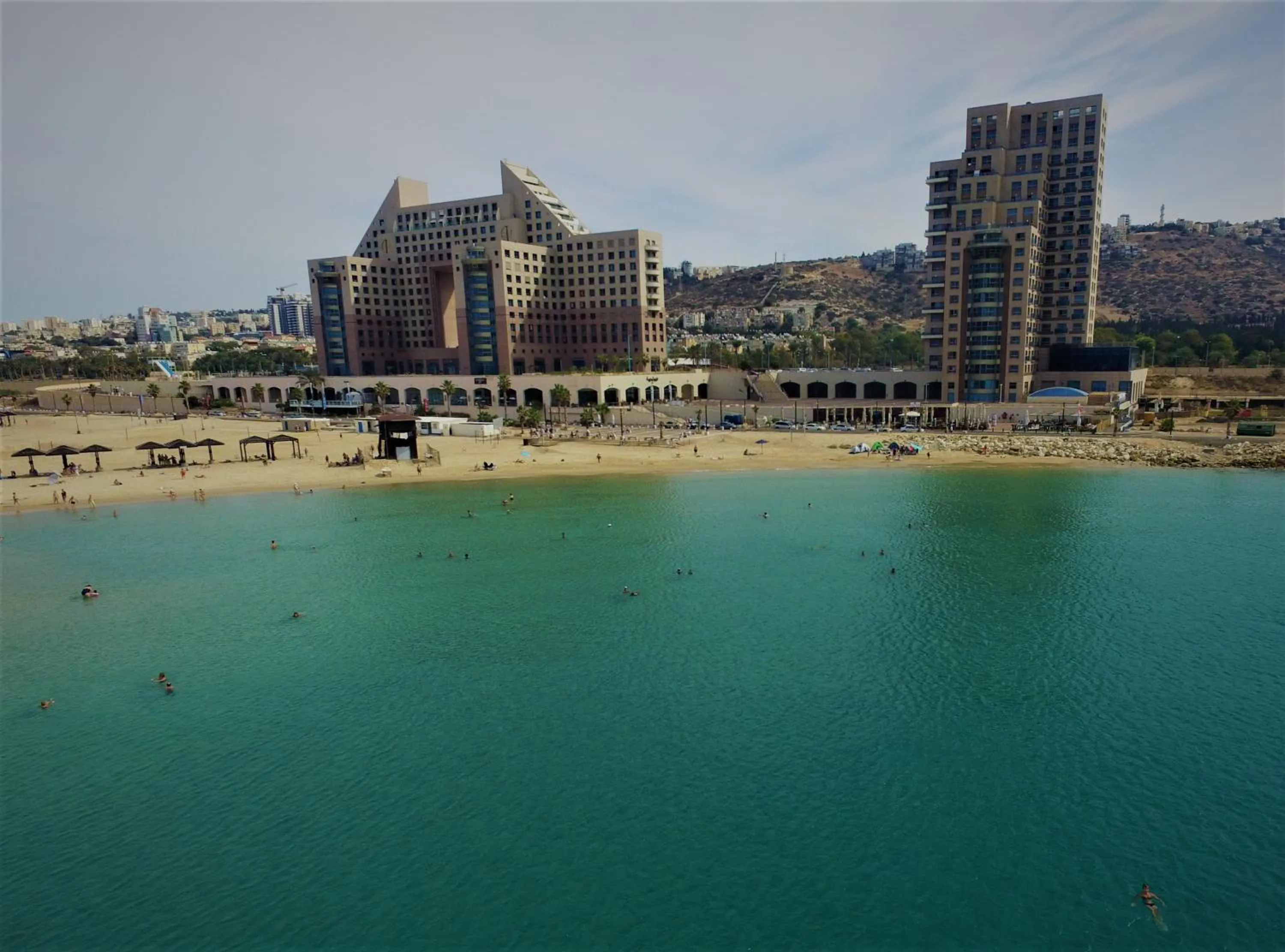 Bird's eye view in Luxurious Beach apartments