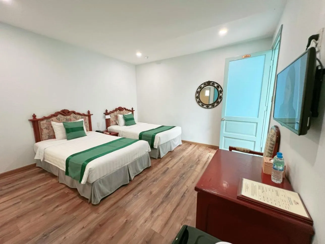 Bed in Riverside Hotel Saigon