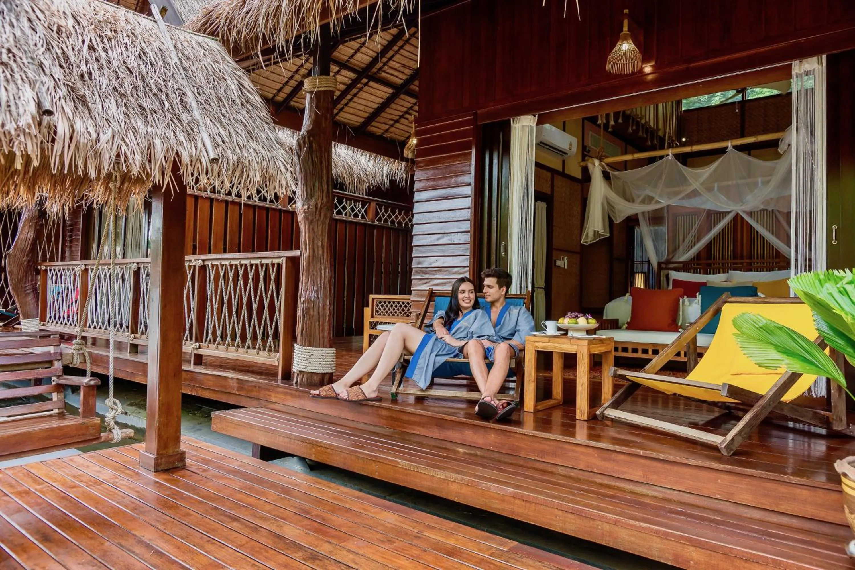 Patio in The Float House River Kwai