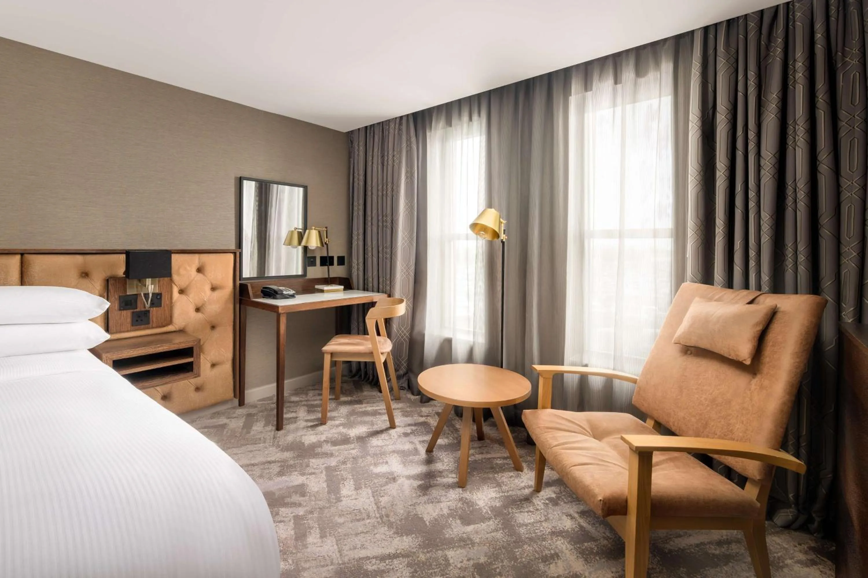 Bed in DoubleTree by Hilton Hotel Newcastle International Airport