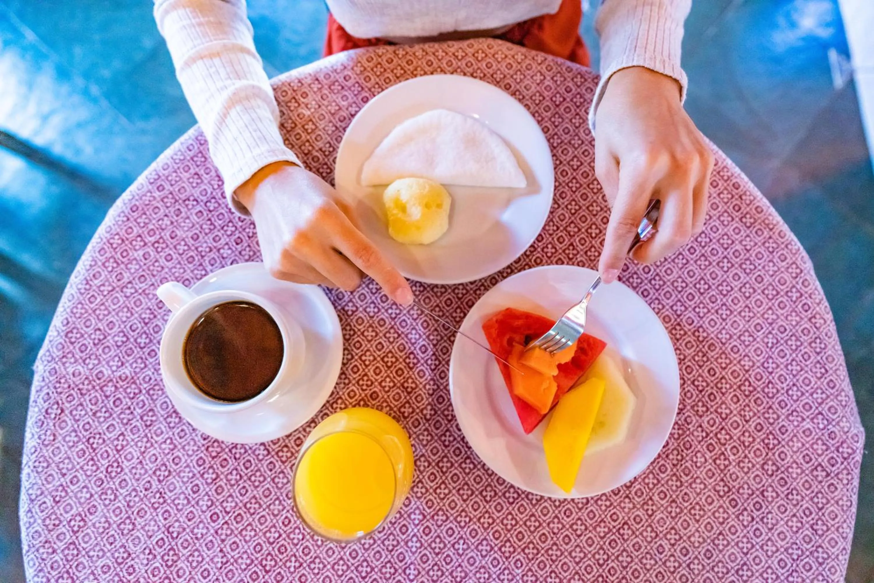 Continental breakfast in Pousada Camelot Inn