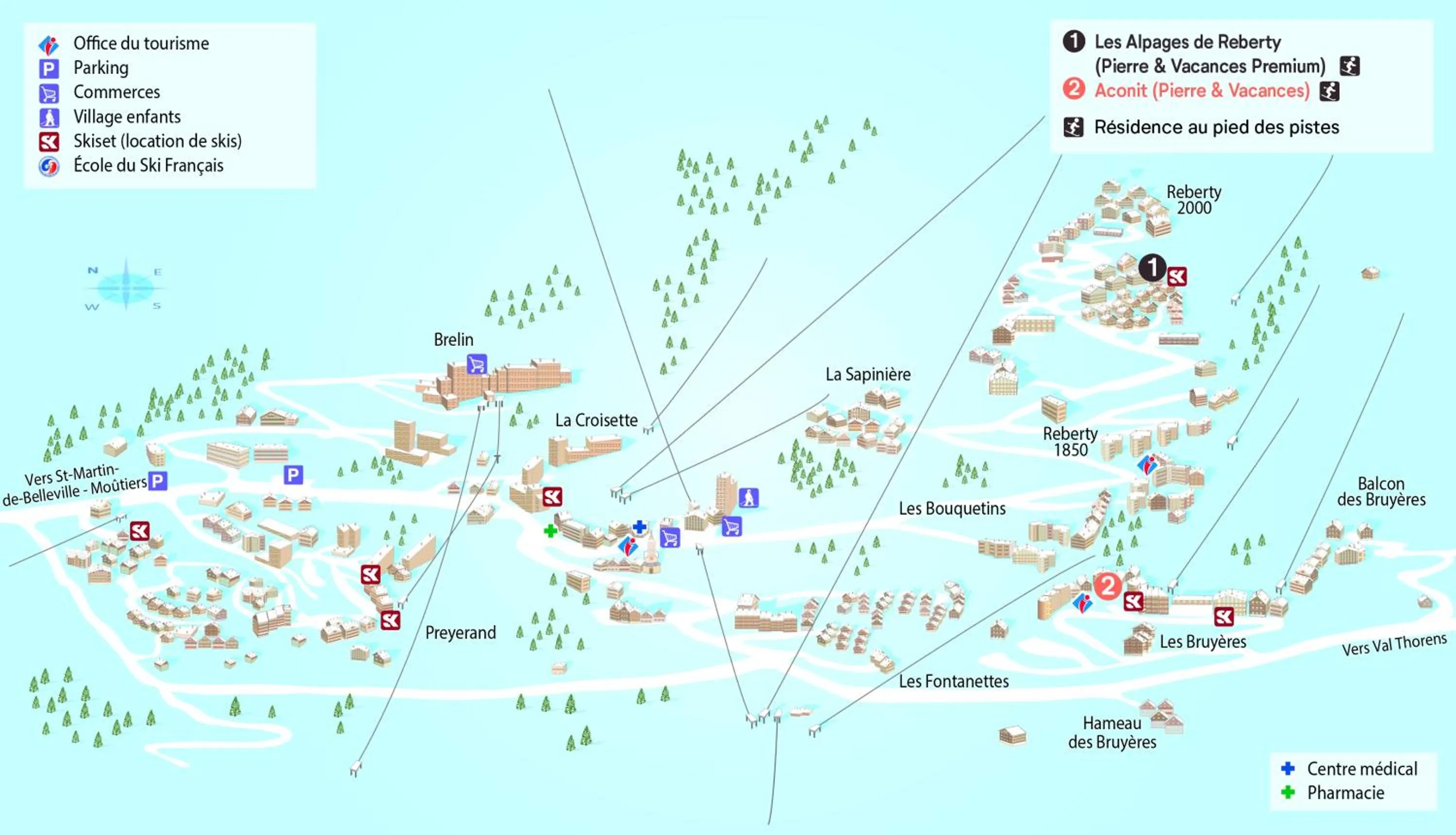 Bird's eye view in Résidence Pierre & Vacances Aconit
