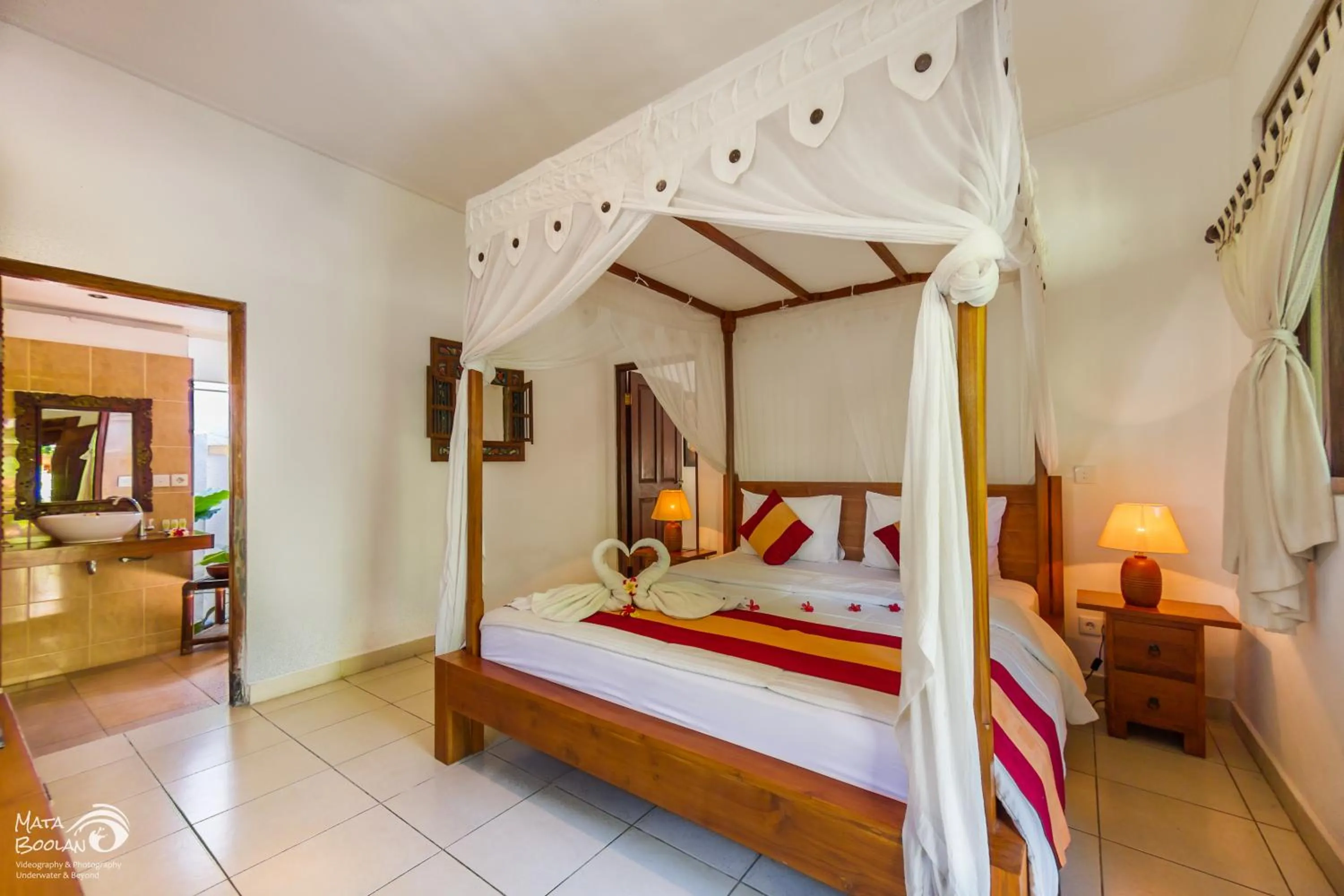 Bedroom, Bed in Rama Shinta Hotel Candidasa