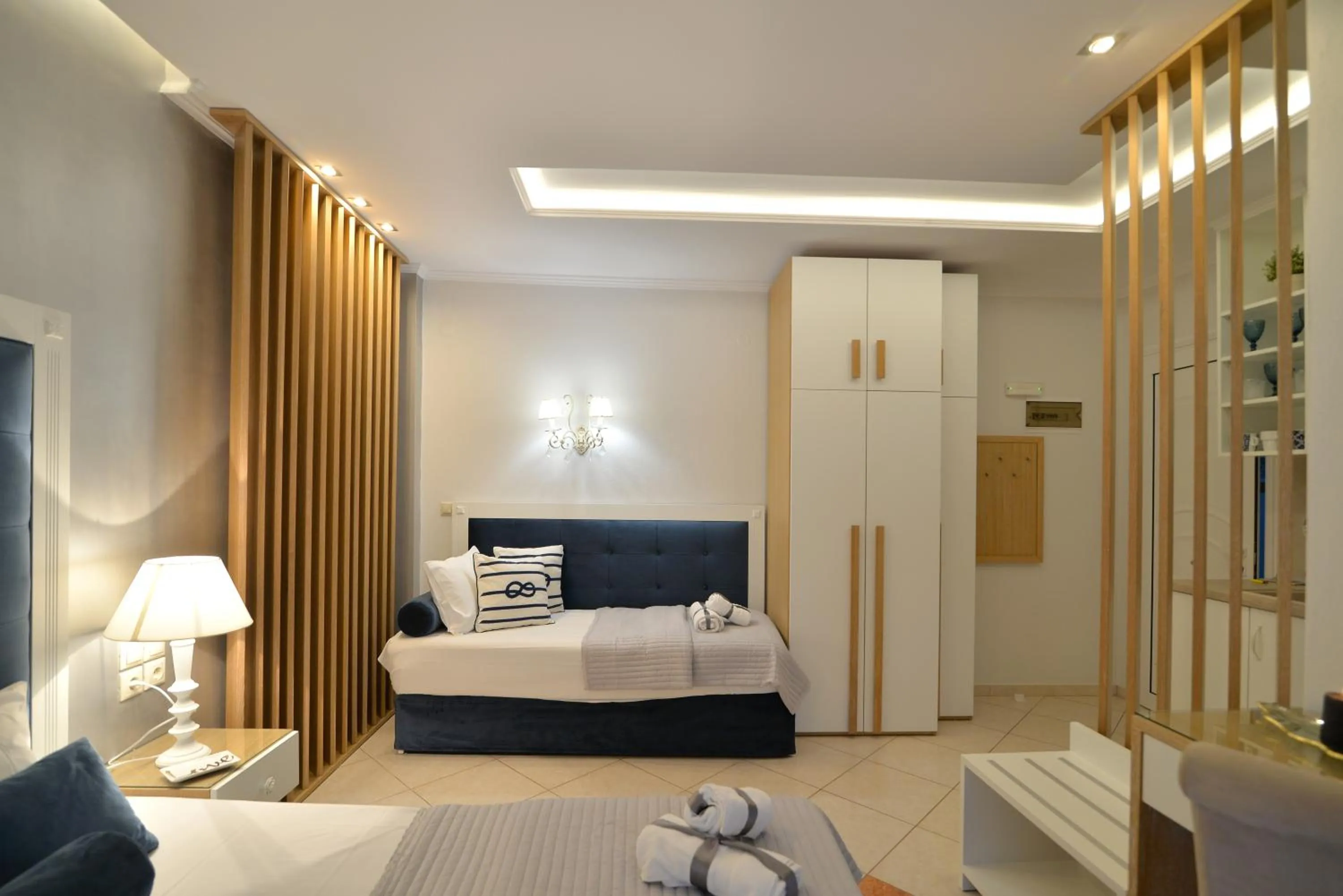 Bed in Epavlis Luxury apts