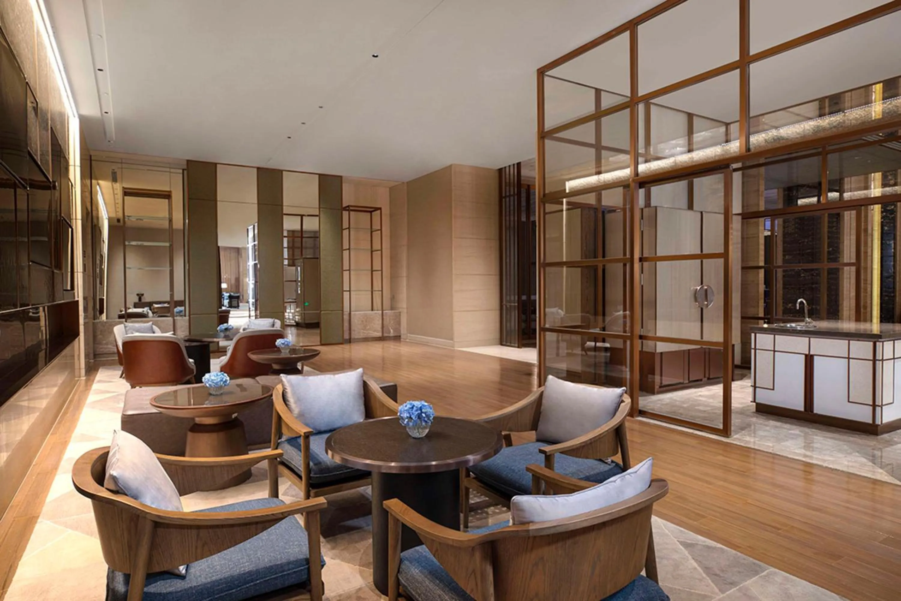 Lobby or reception in Hilton Nanjing