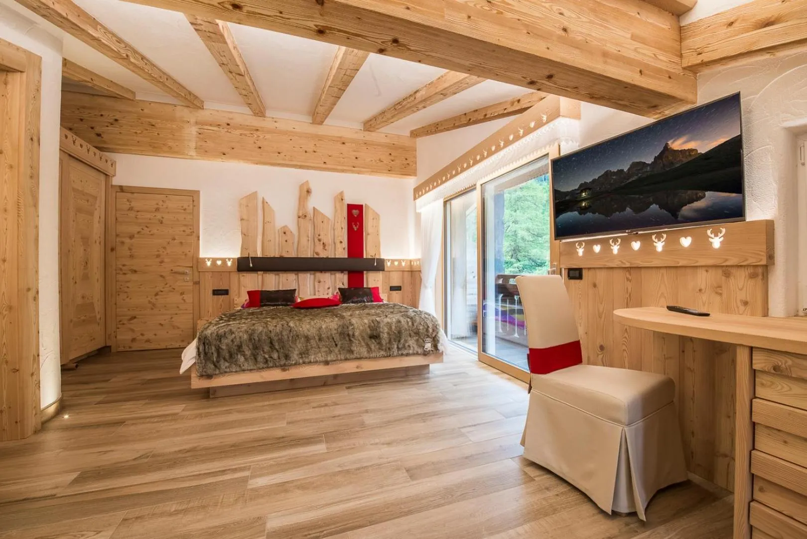 Bed in Chalet Pineta relax location