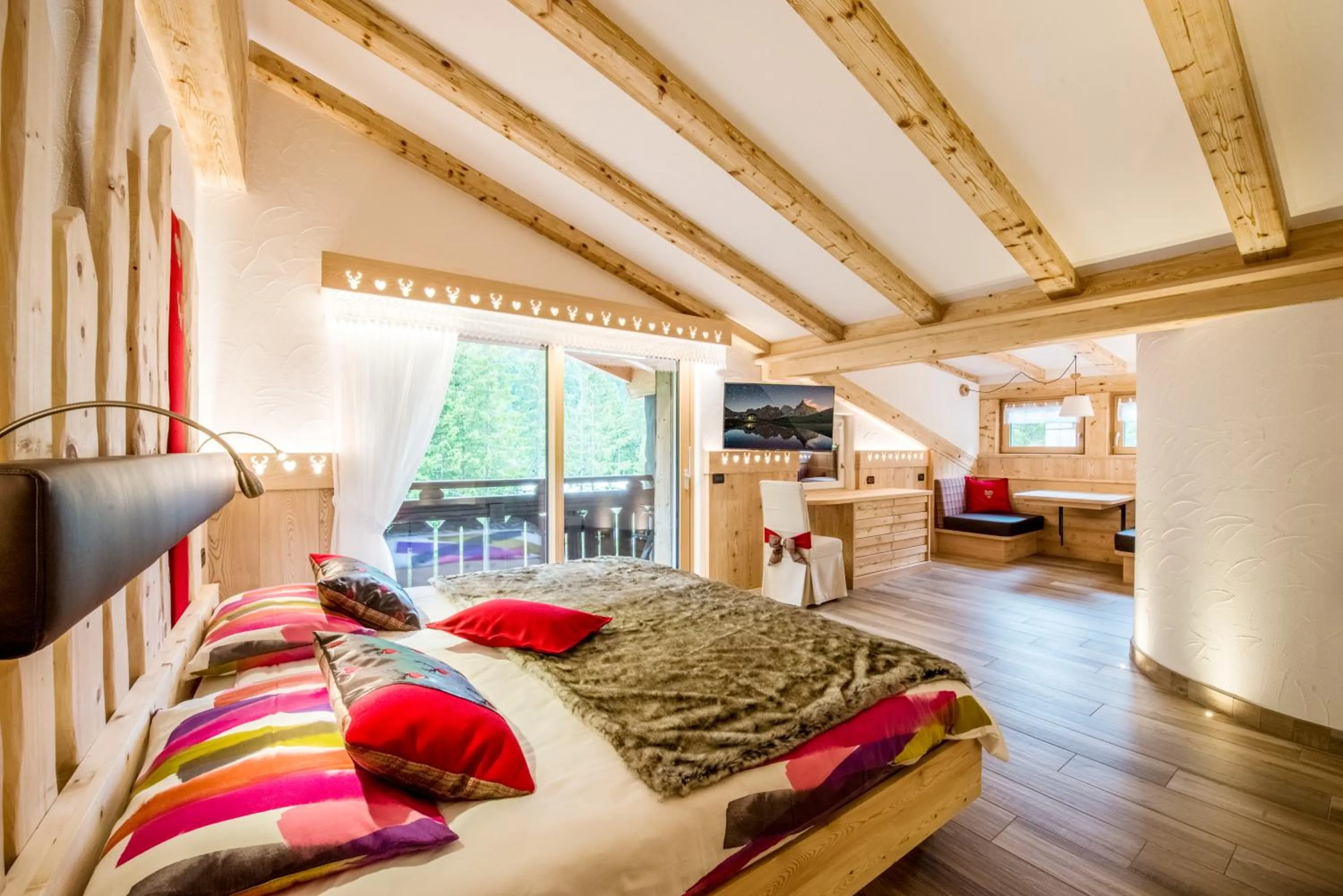 Bed in Chalet Pineta relax location