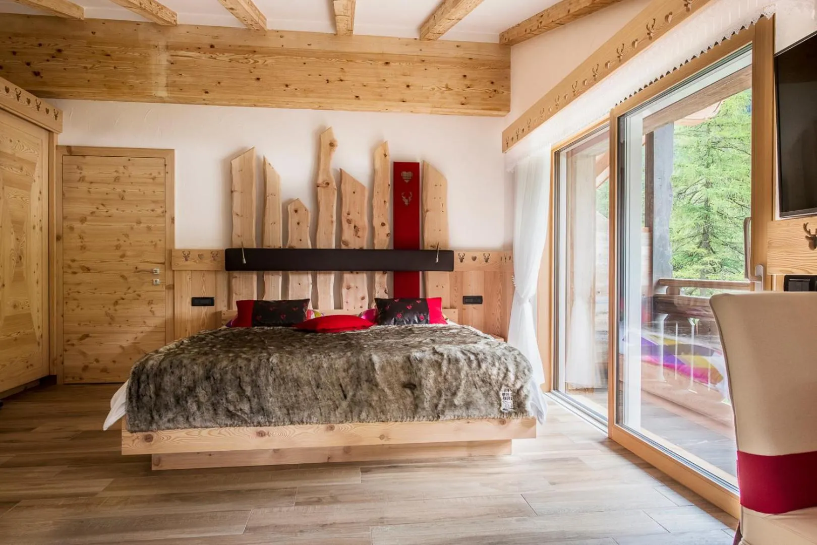 Bed in Chalet Pineta relax location