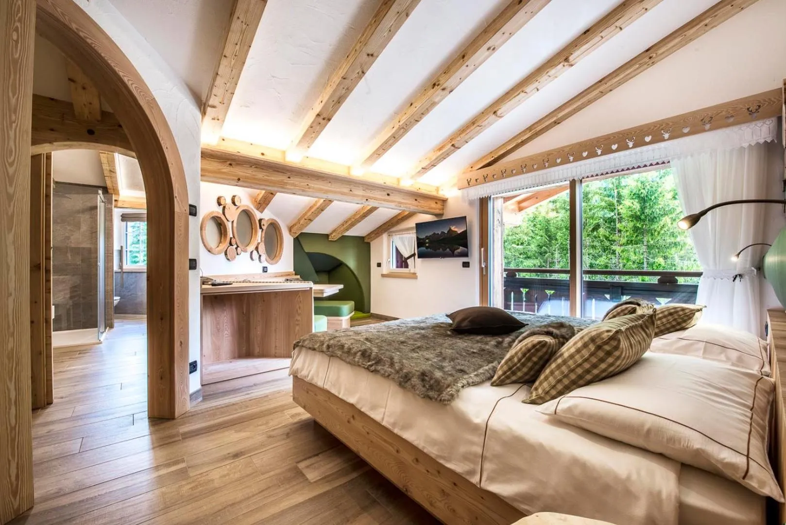 Bedroom in Chalet Pineta relax location