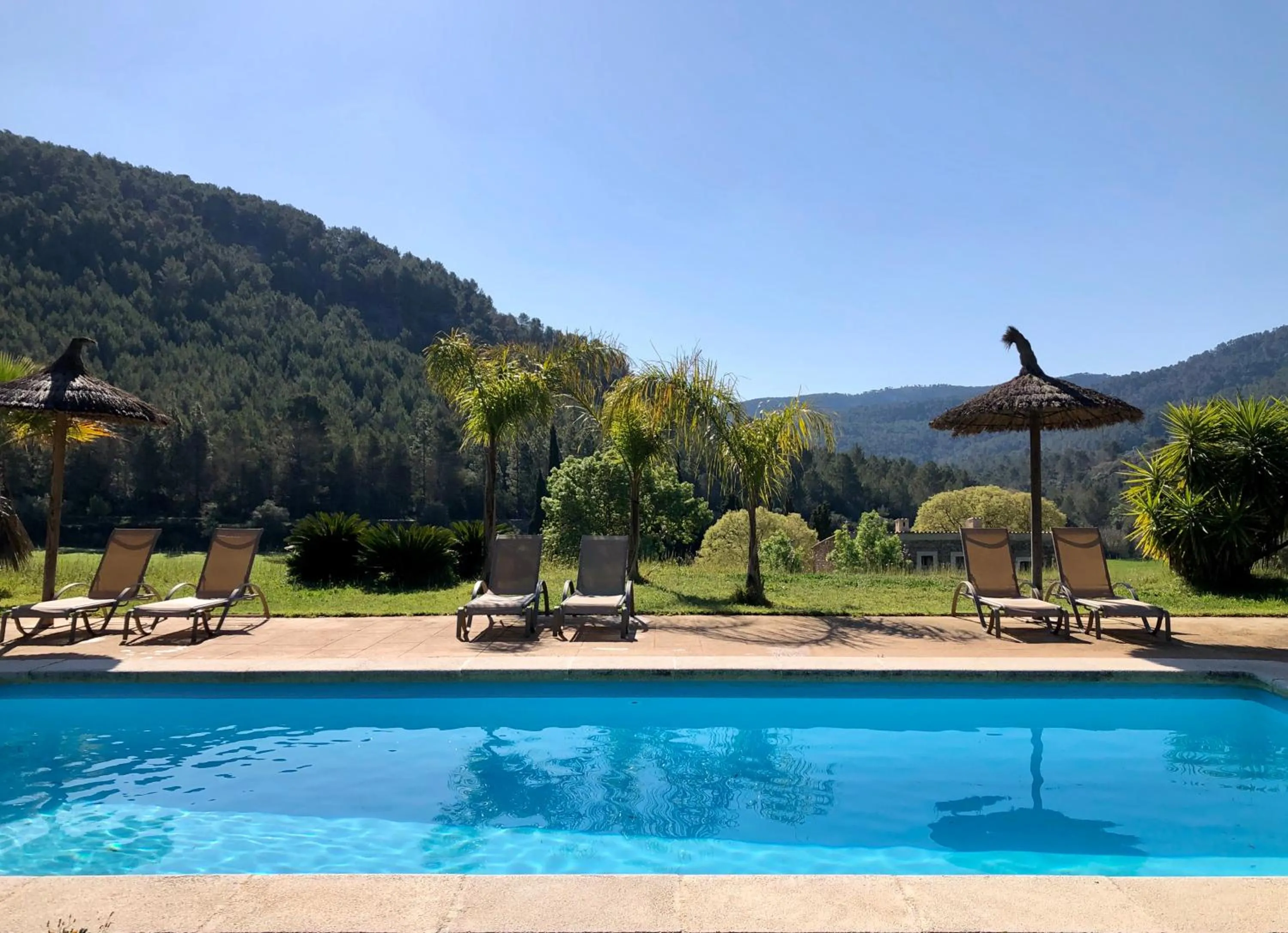 Pool view in Finca Son Pont