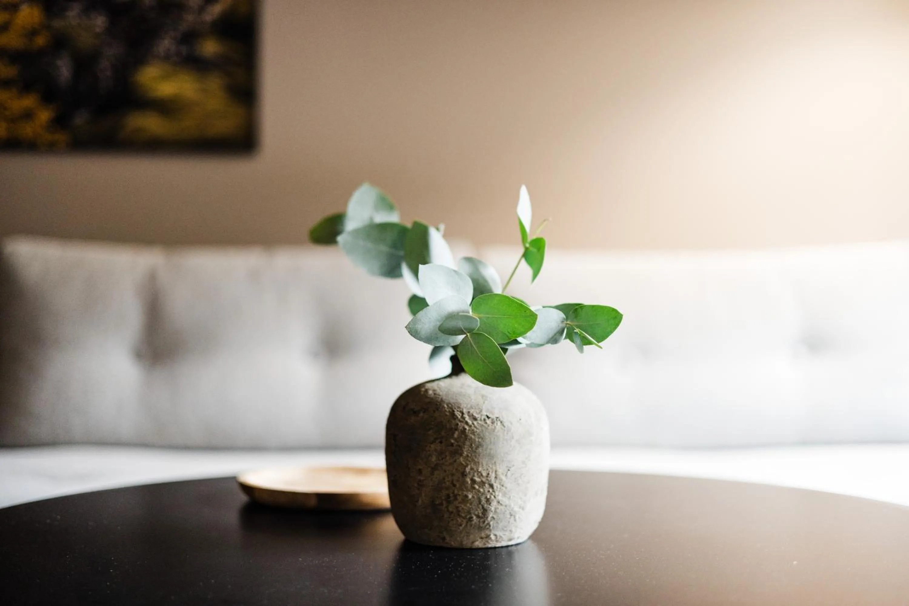 Seating area in Rey Apartments