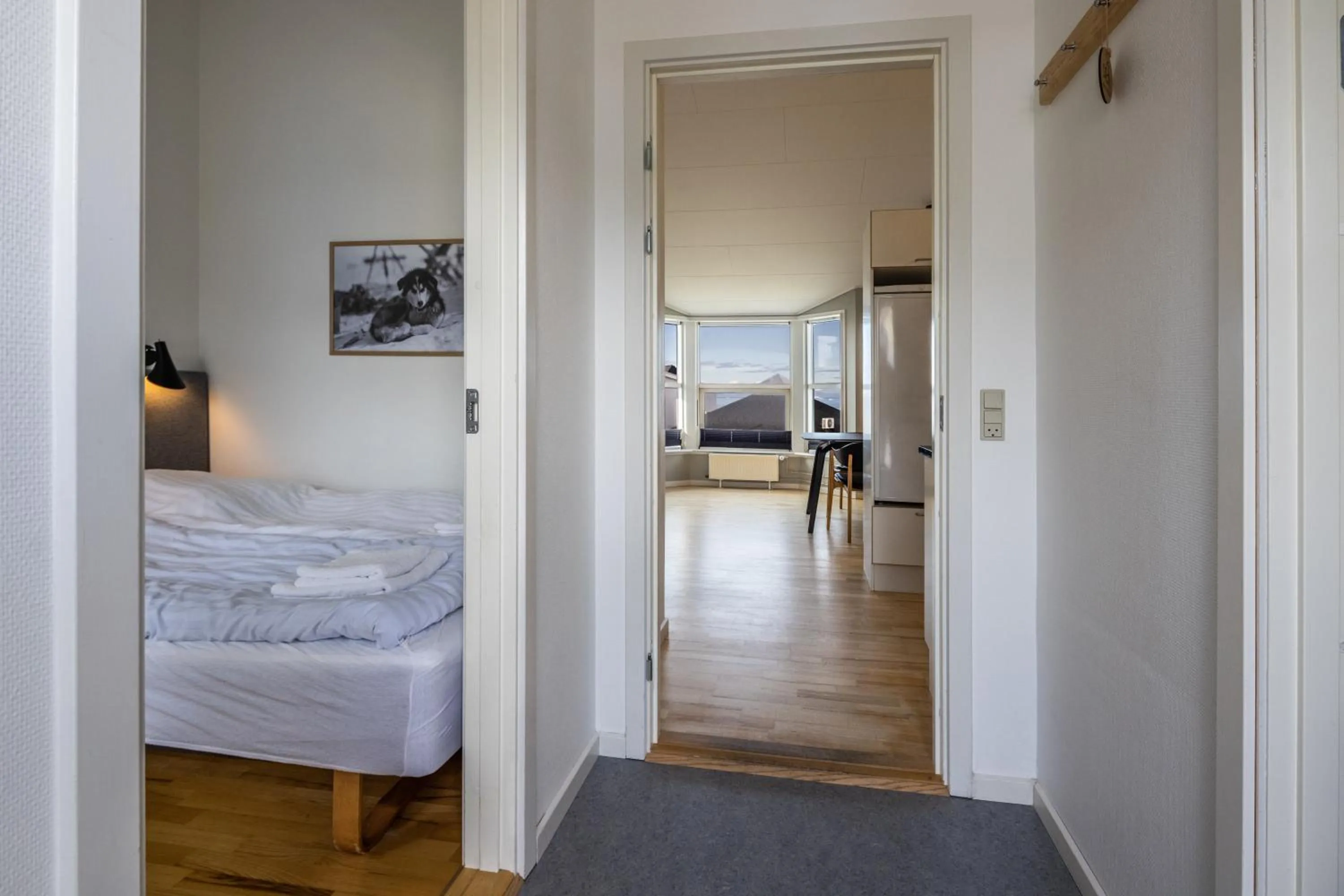 Bed in Hotel Icefiord