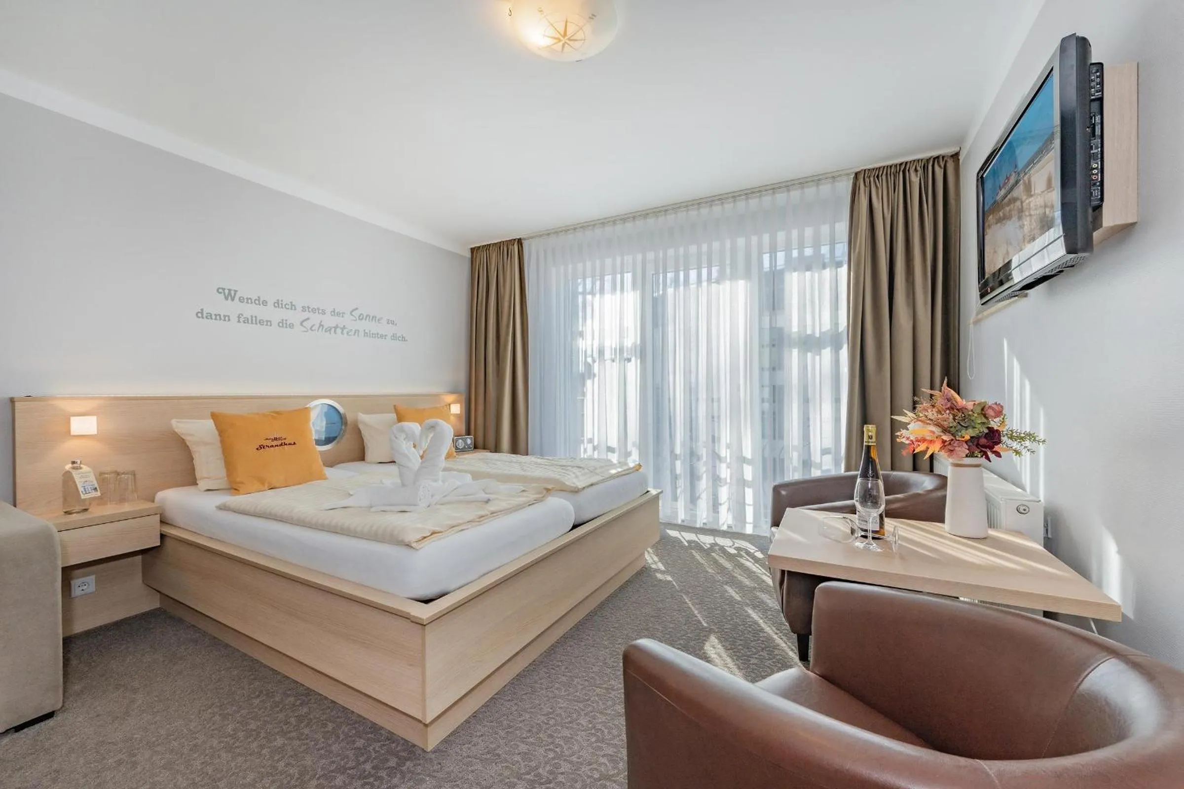 Bed in Aparthotel Strandhus