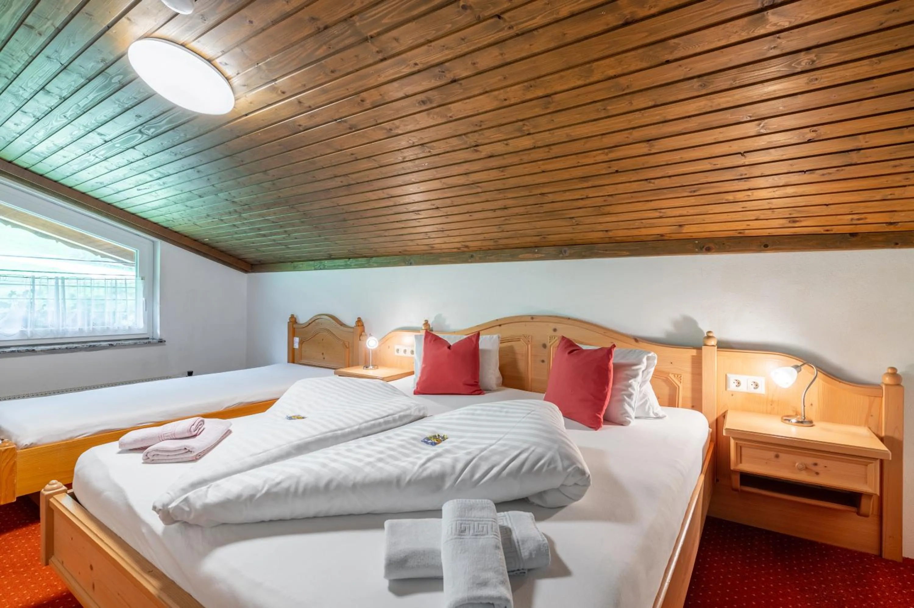 Bed in Panoramahotel Stocker