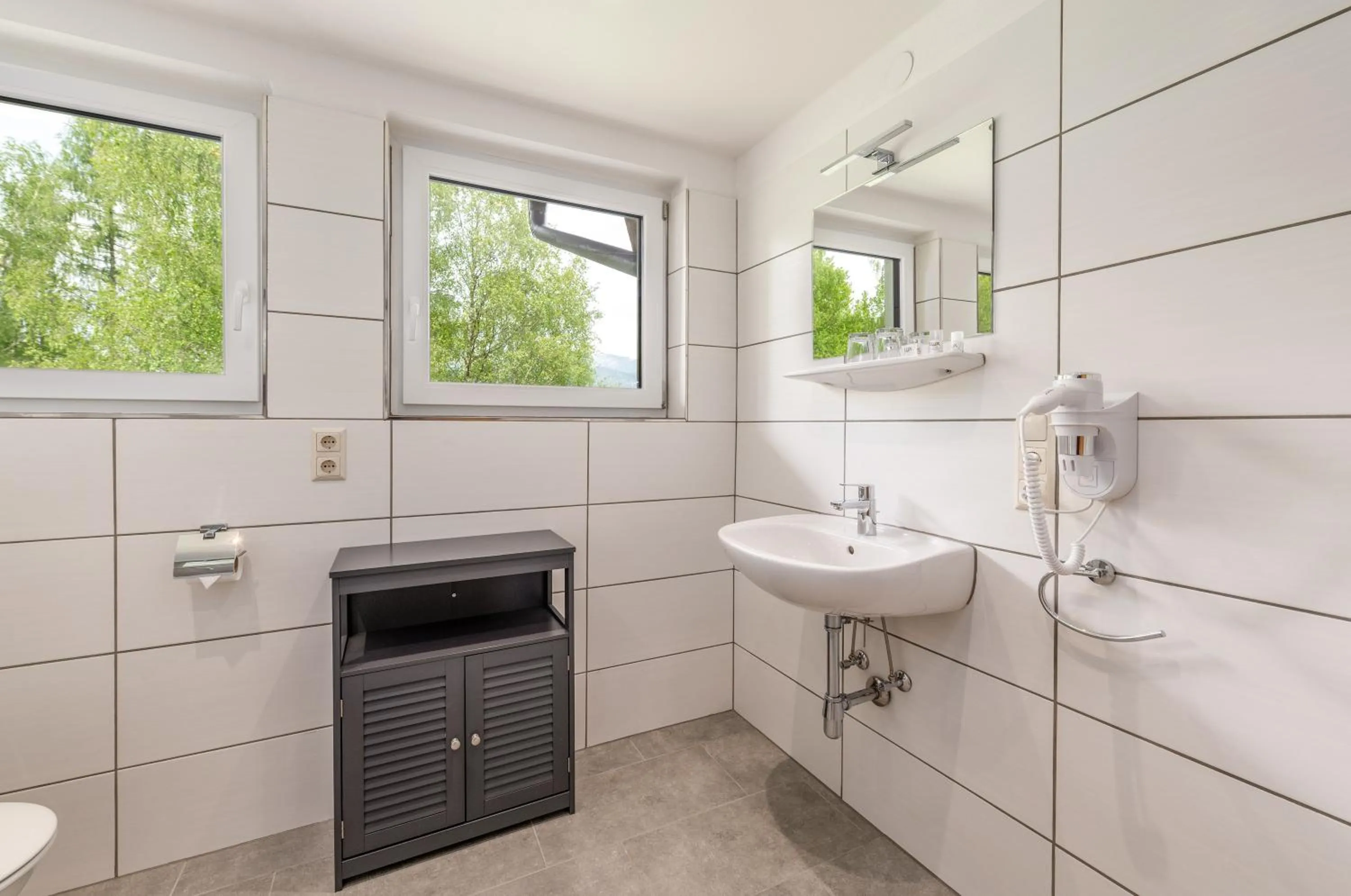 Bathroom in Panoramahotel Stocker