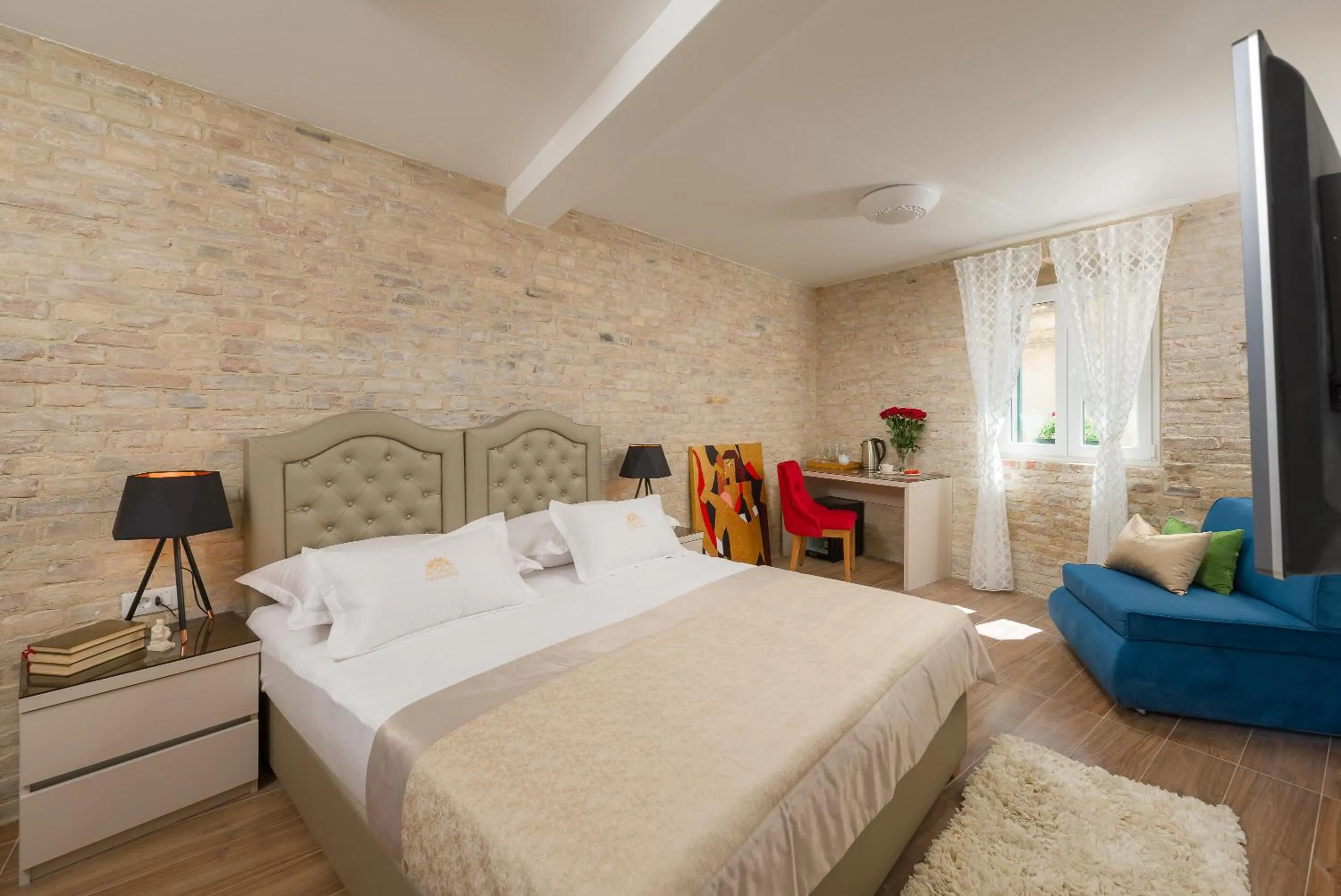 Bed in Agava Lux Rooms&Pool