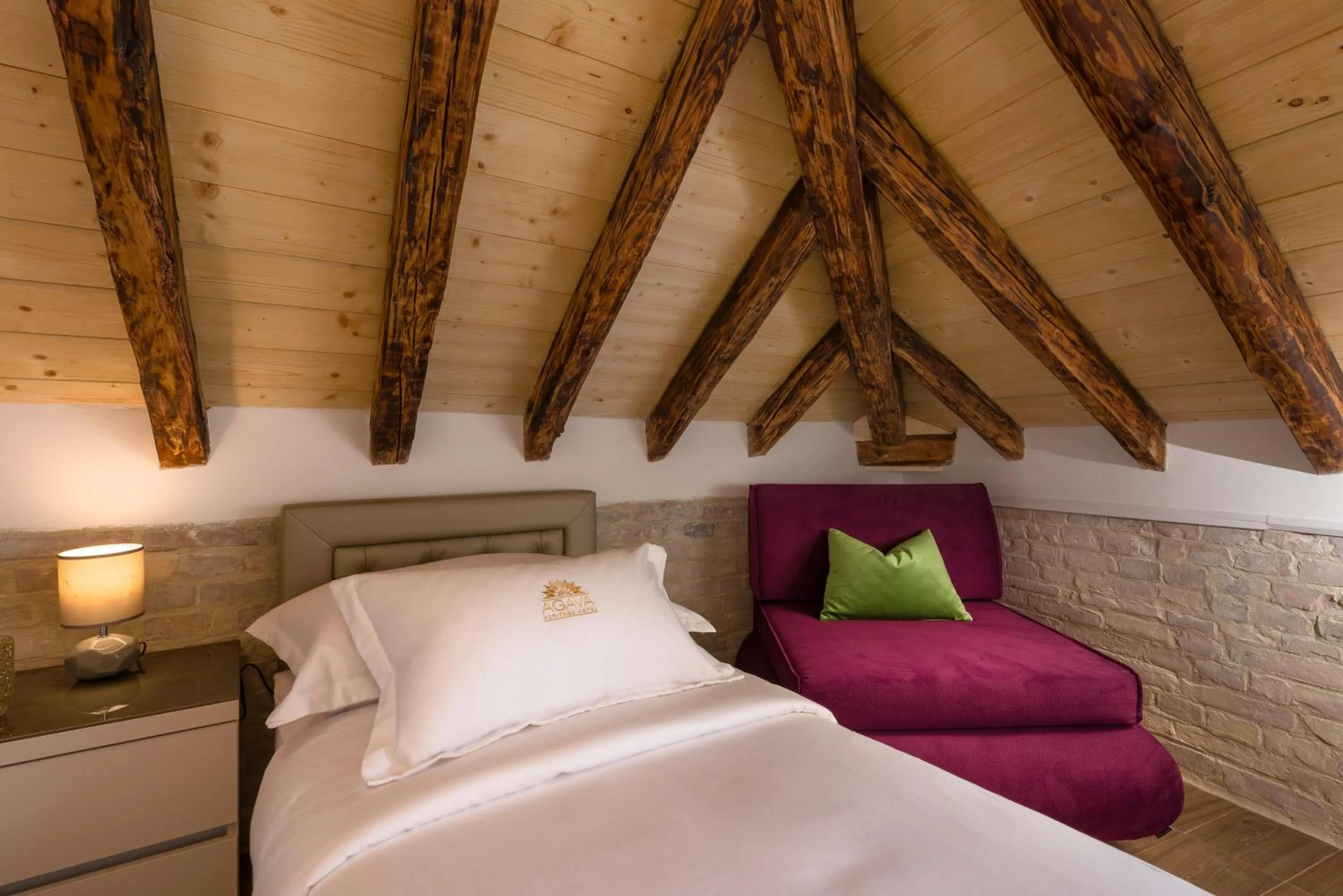 Bed in Agava Lux Rooms&Pool